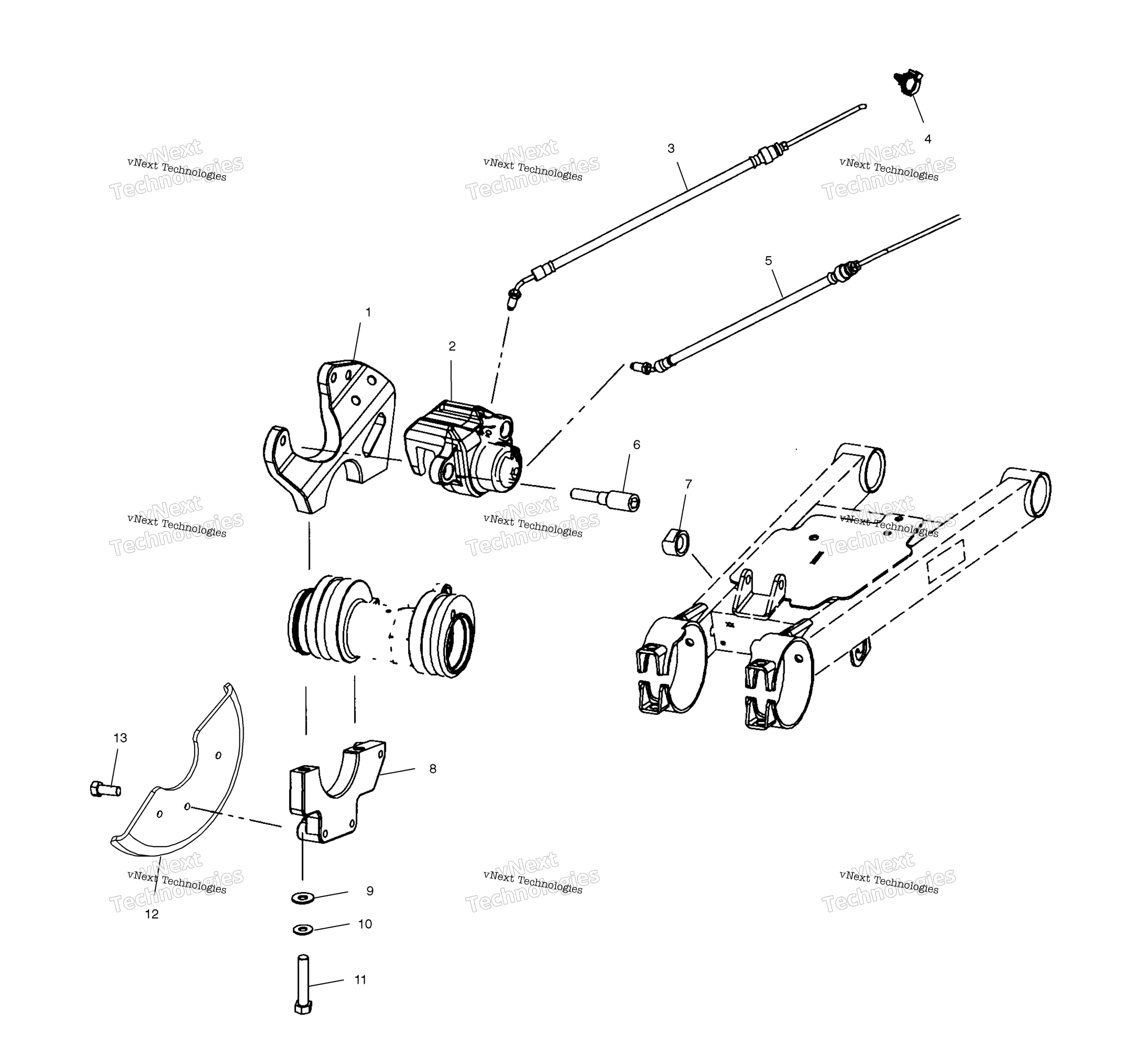 Задняя часть Caliper Mounting A00cl50aa