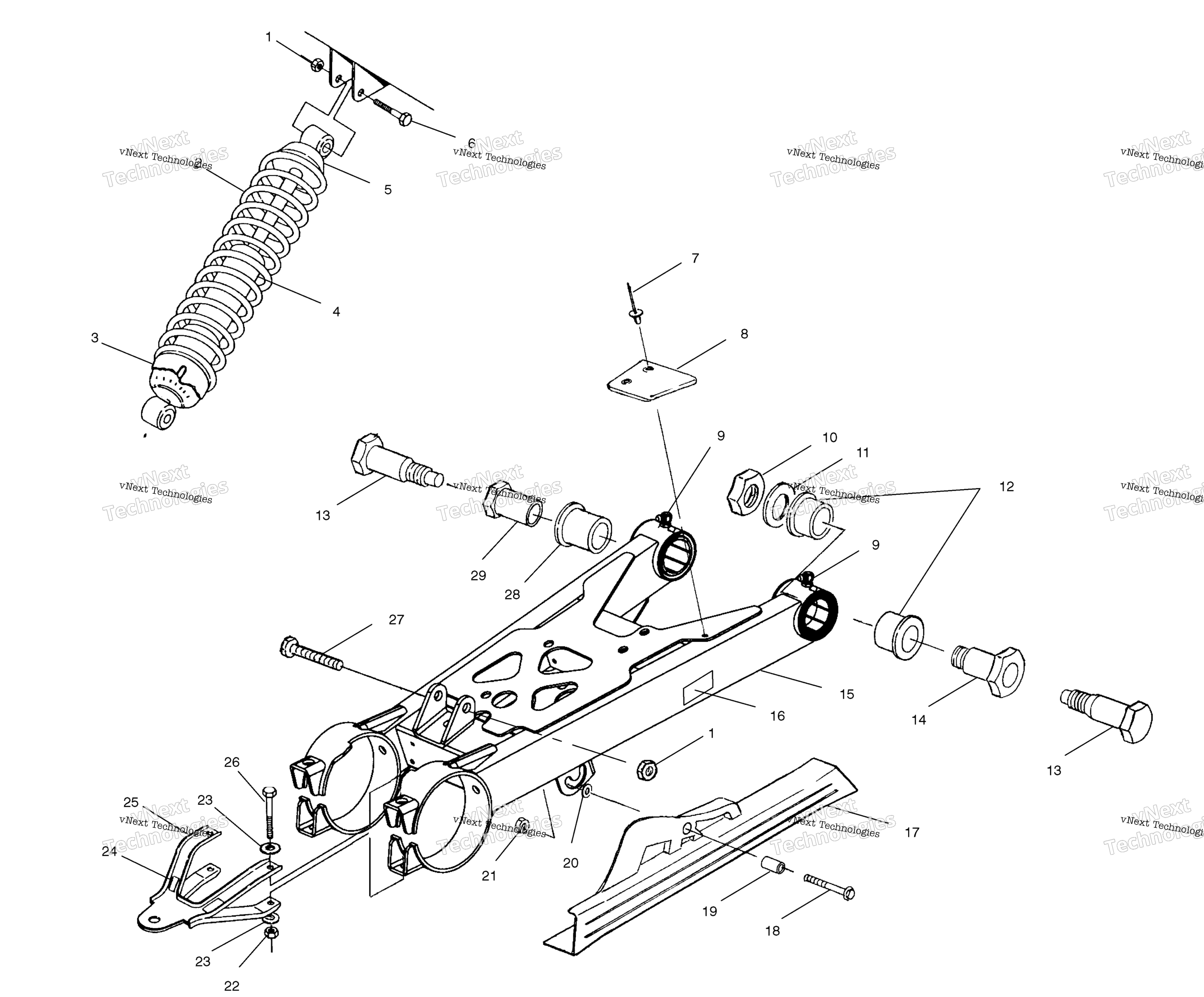 Swing Arm / Shock крепление