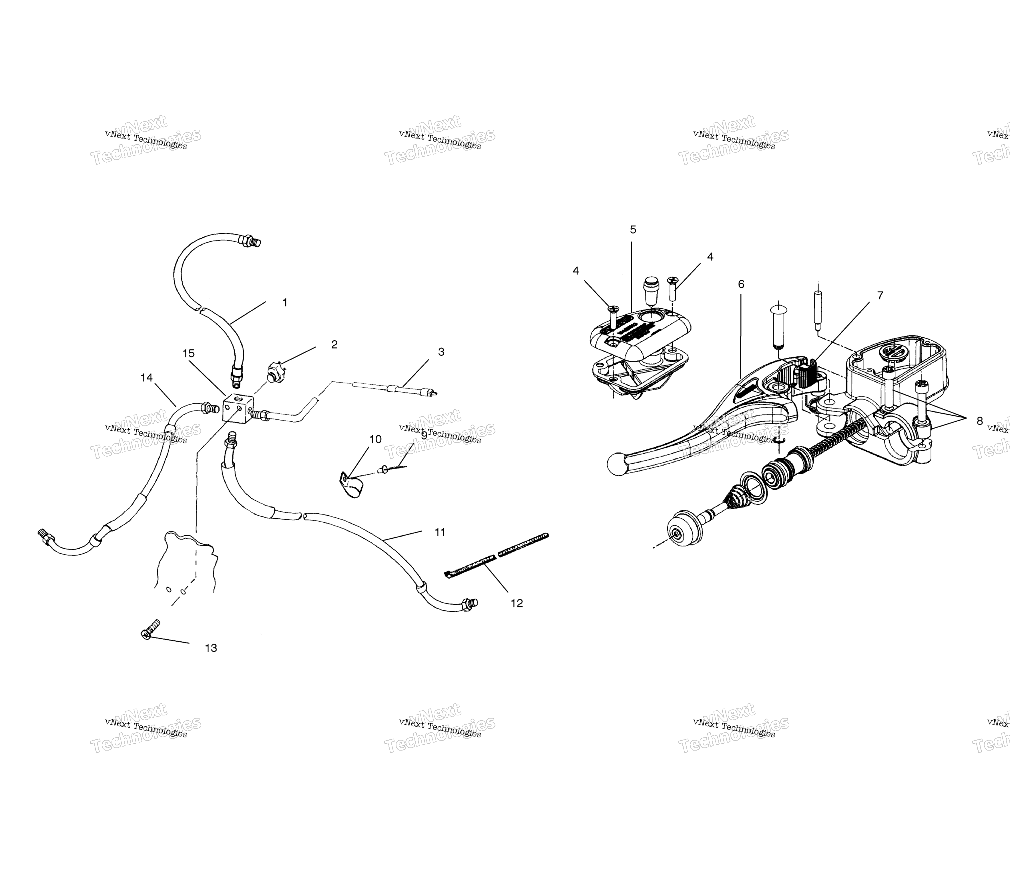 Органы управления Master Cylinder/Brake Line