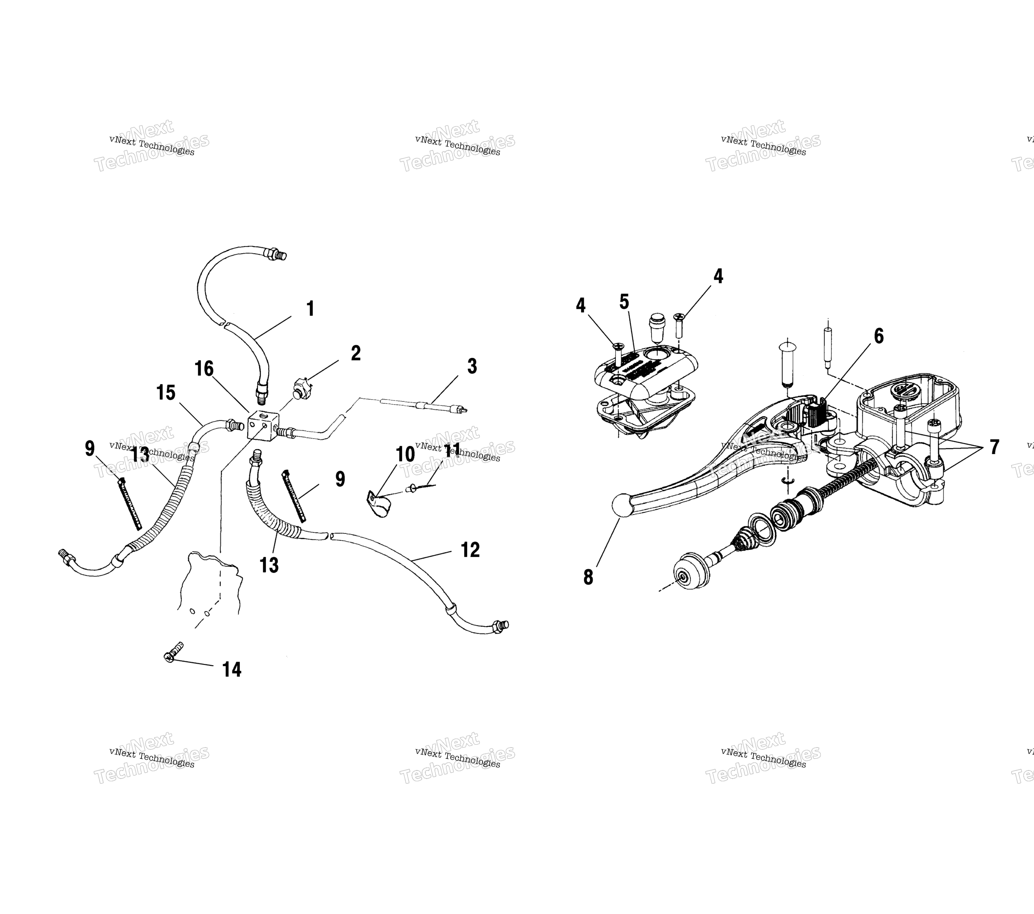 Органы управления Master Cylinder/Brake Line