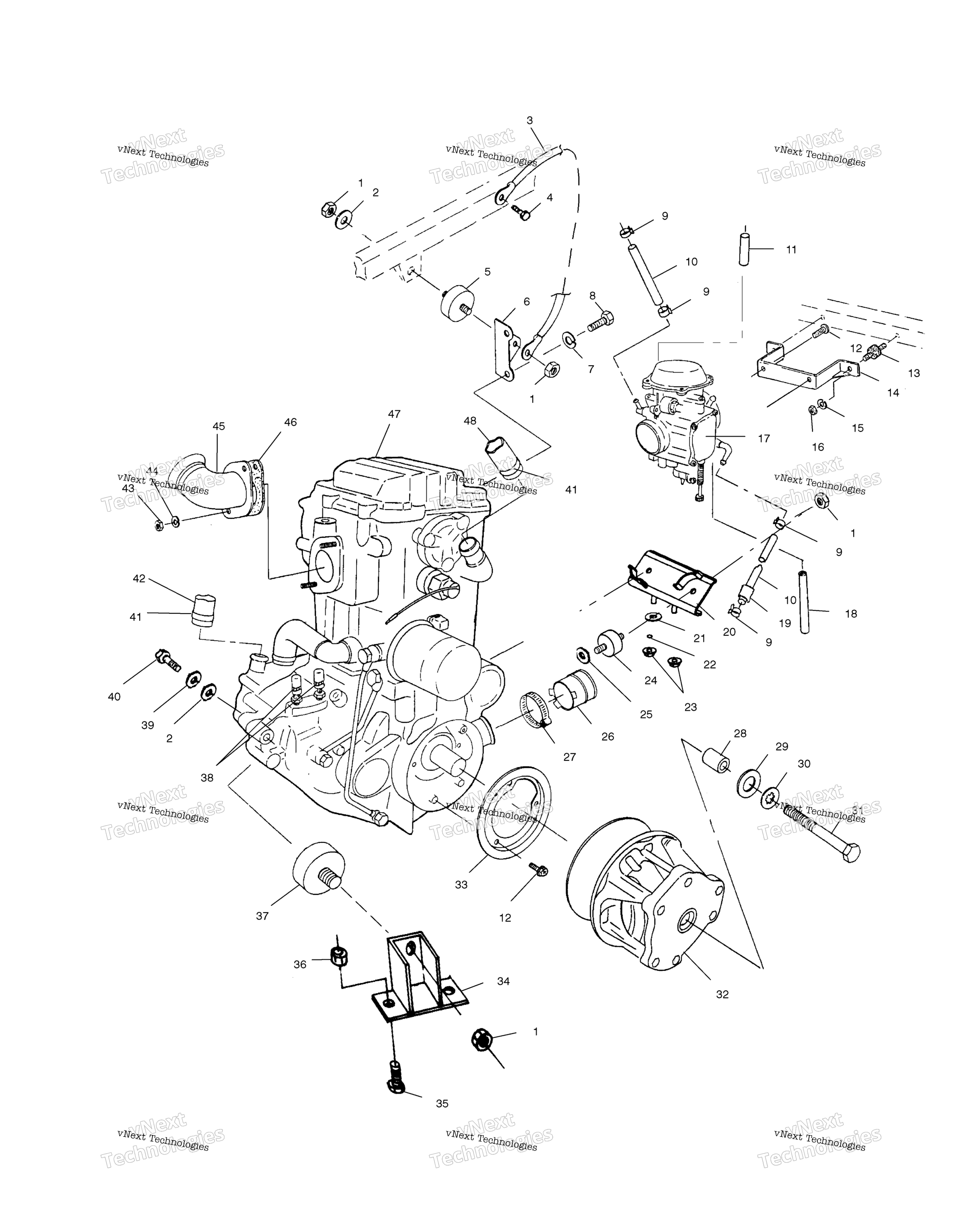 Двигатель Mounting