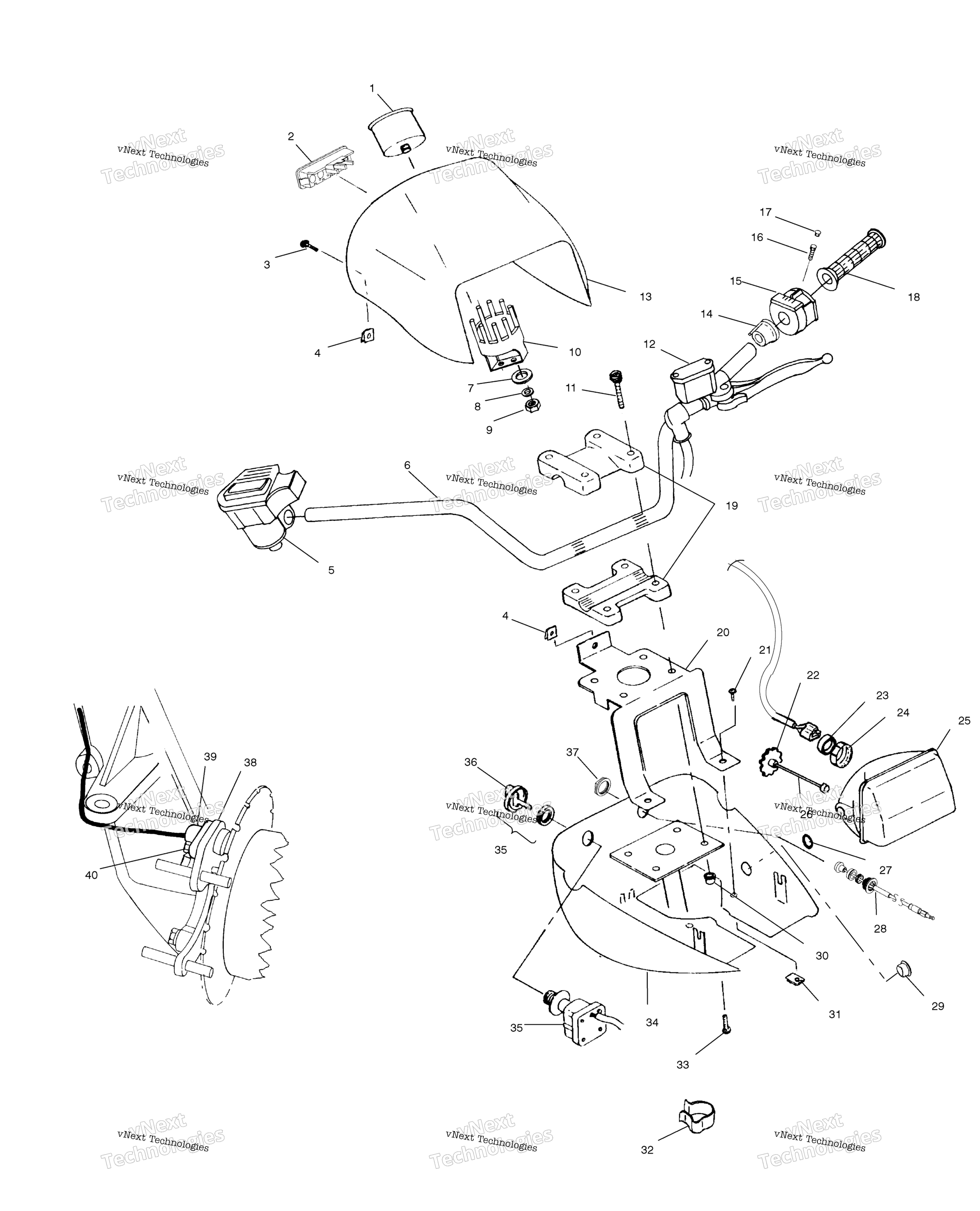 Руль & Headlight Pod