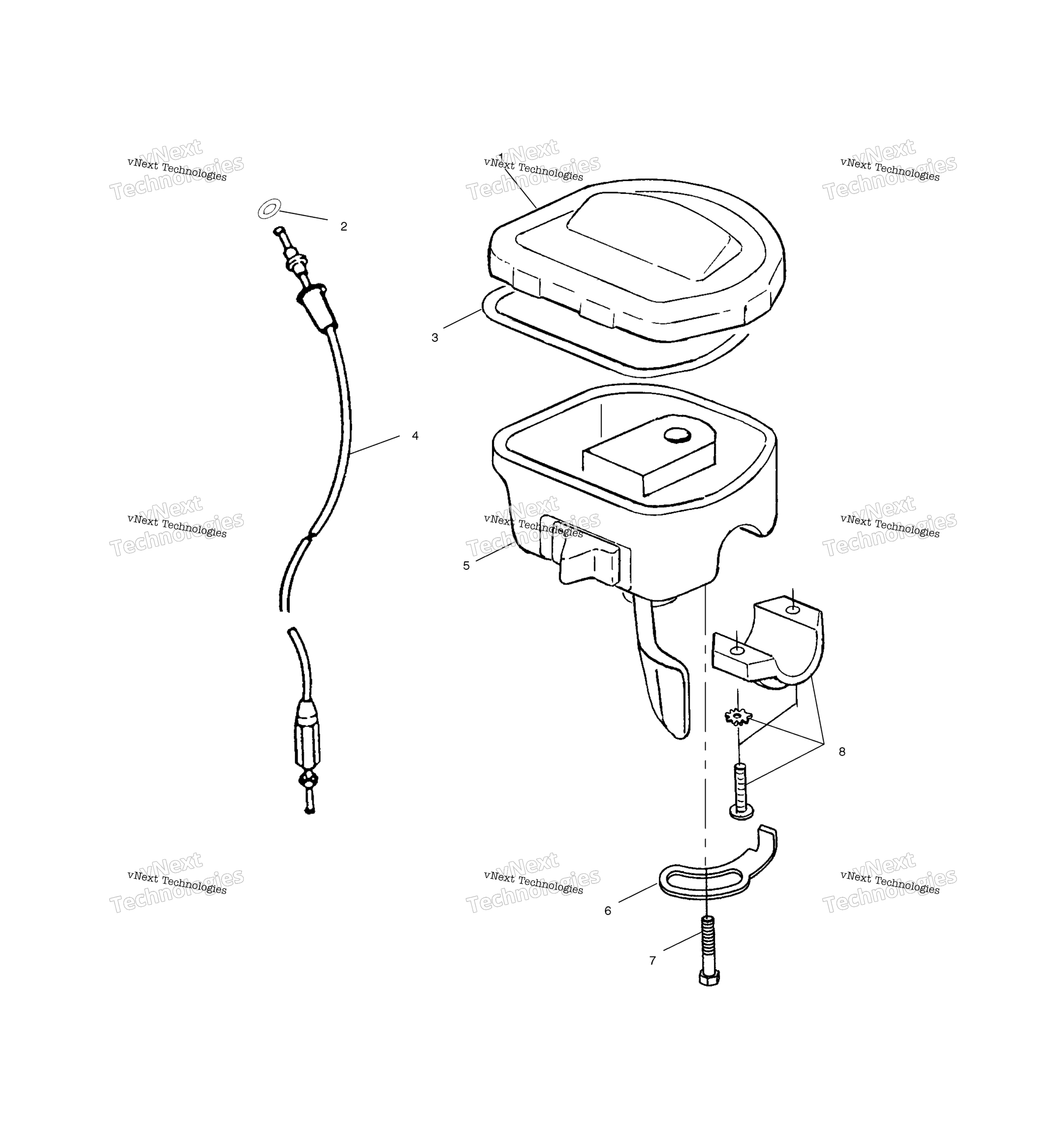 Органы управления Throttle Asm./Cable A01cd50aa