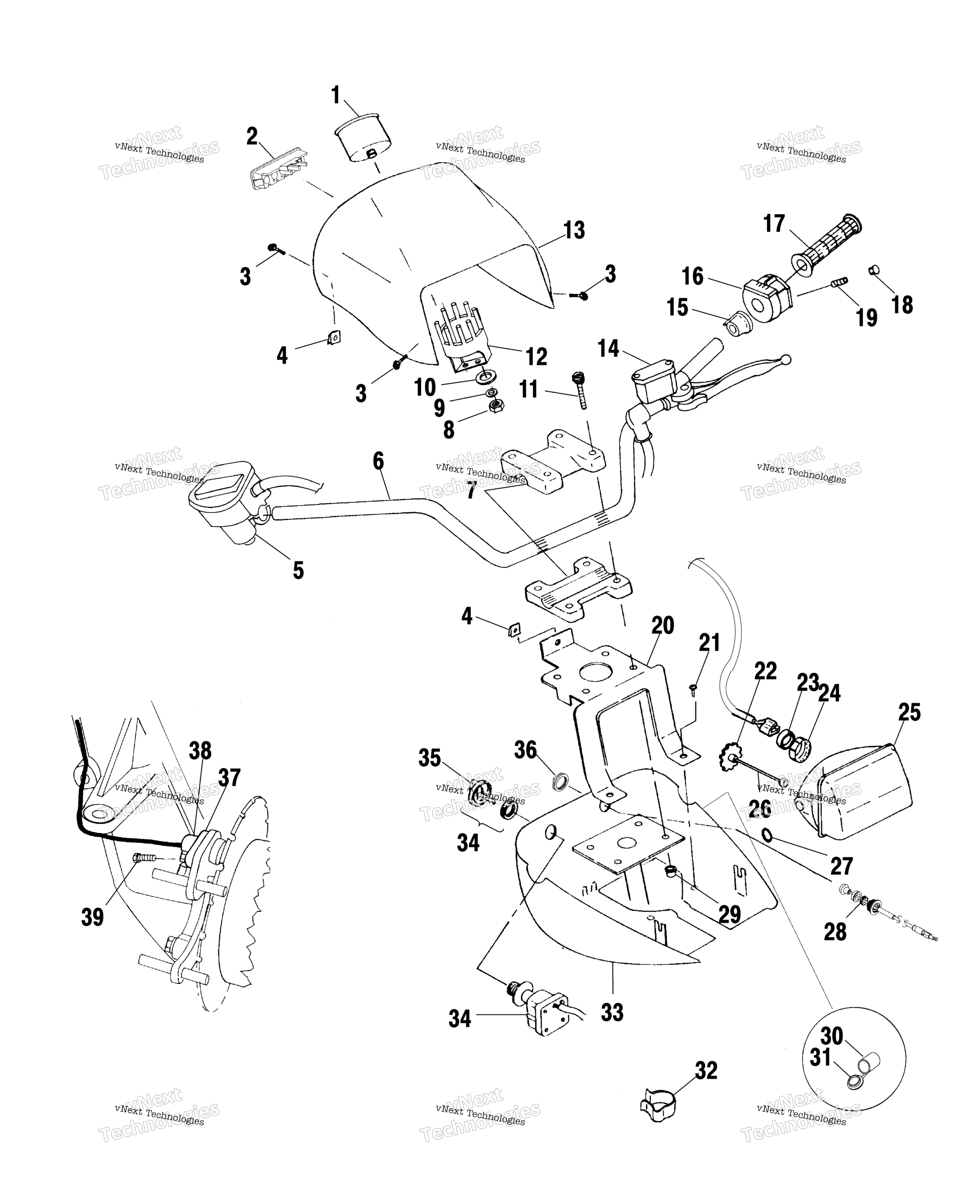 Руль & Headlight Pod A01ch42aa