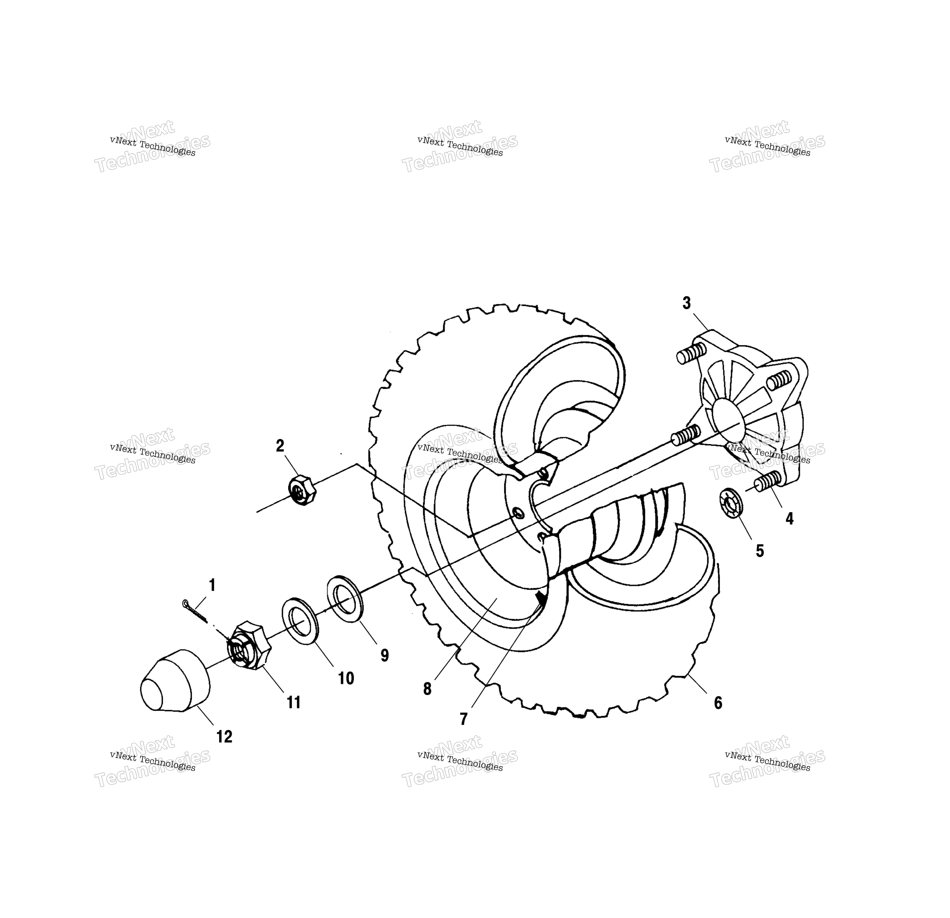 Задняя часть Wheel Drive