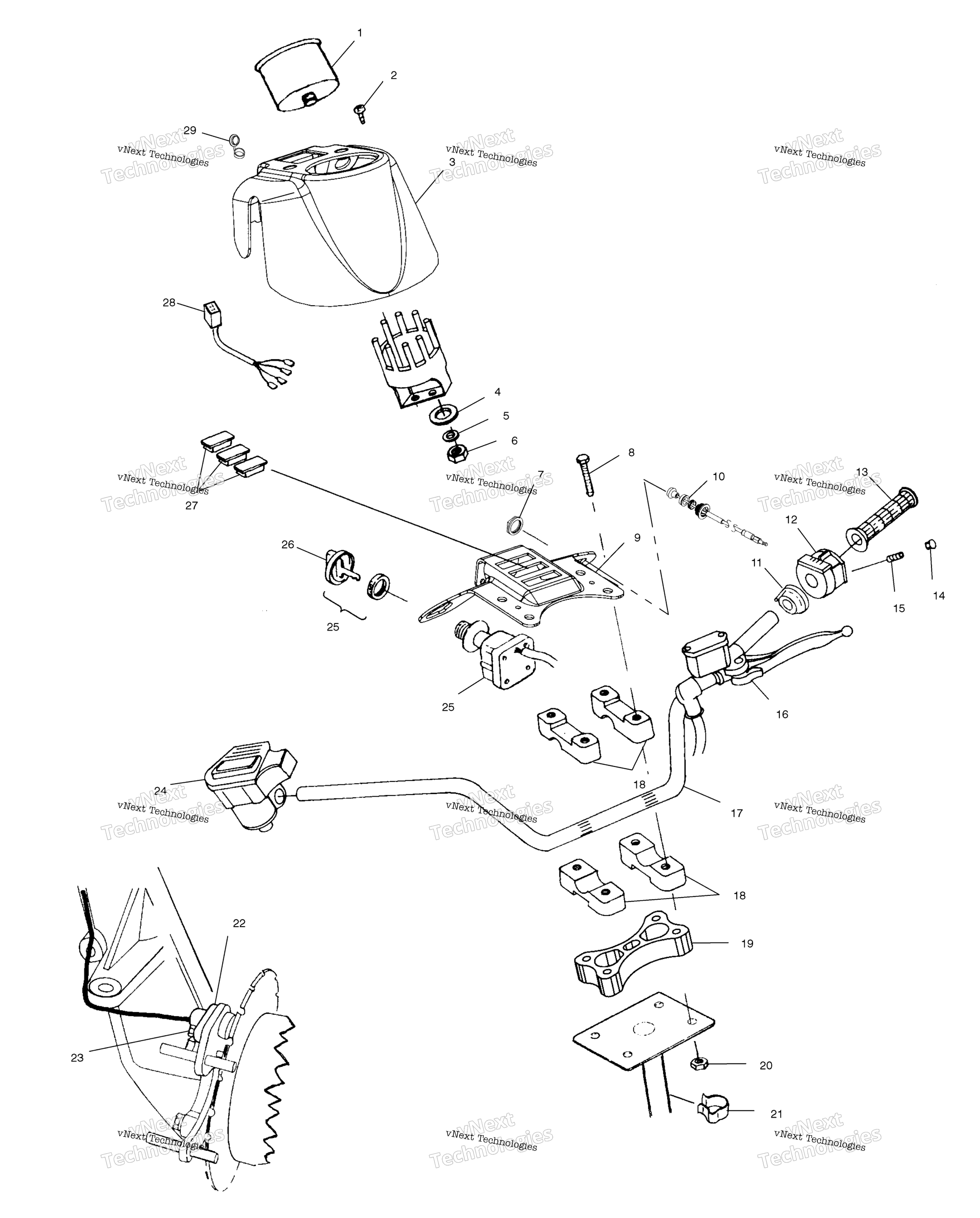 Руль & Headlight Pod A01ck42aa