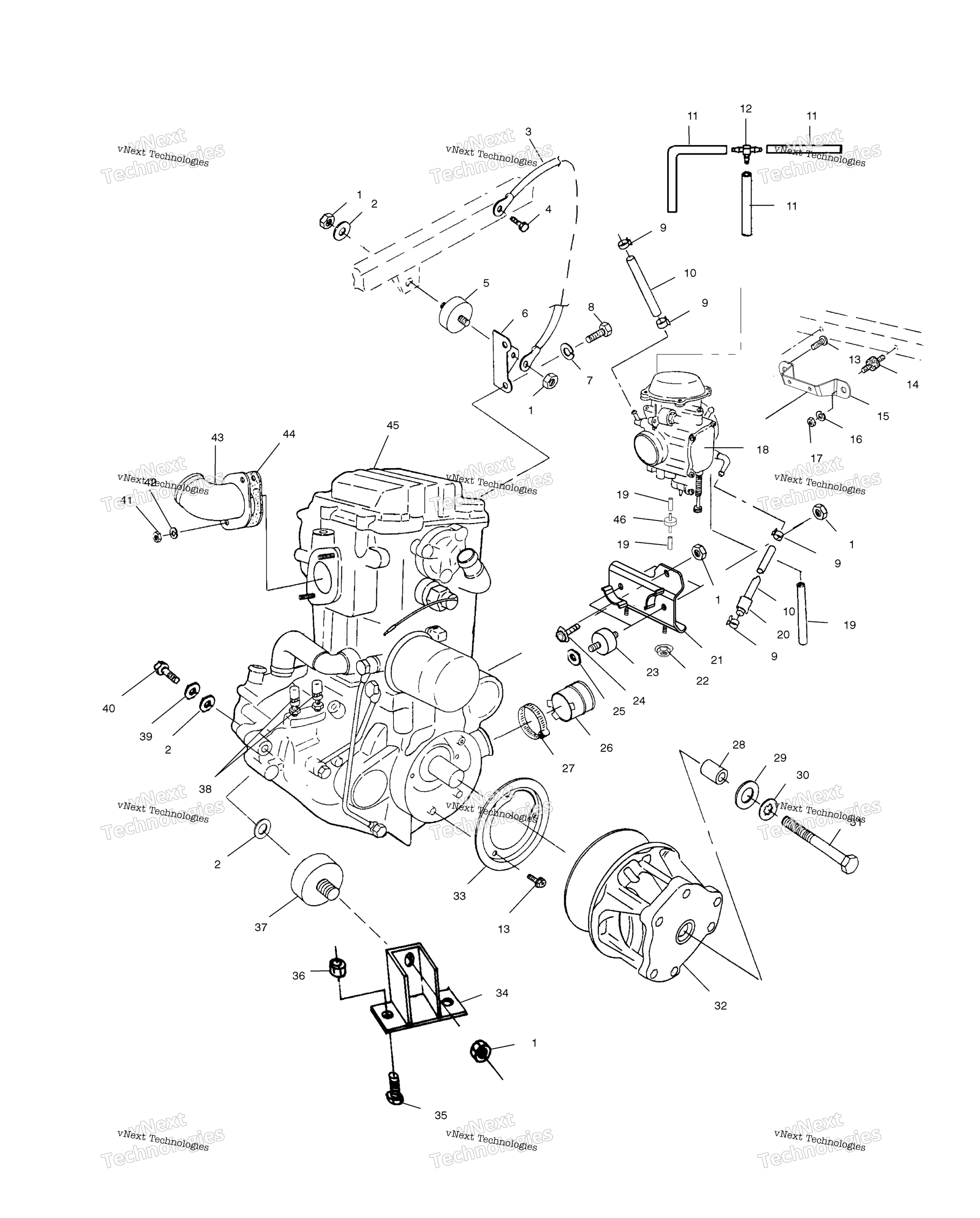 Двигатель Mounting