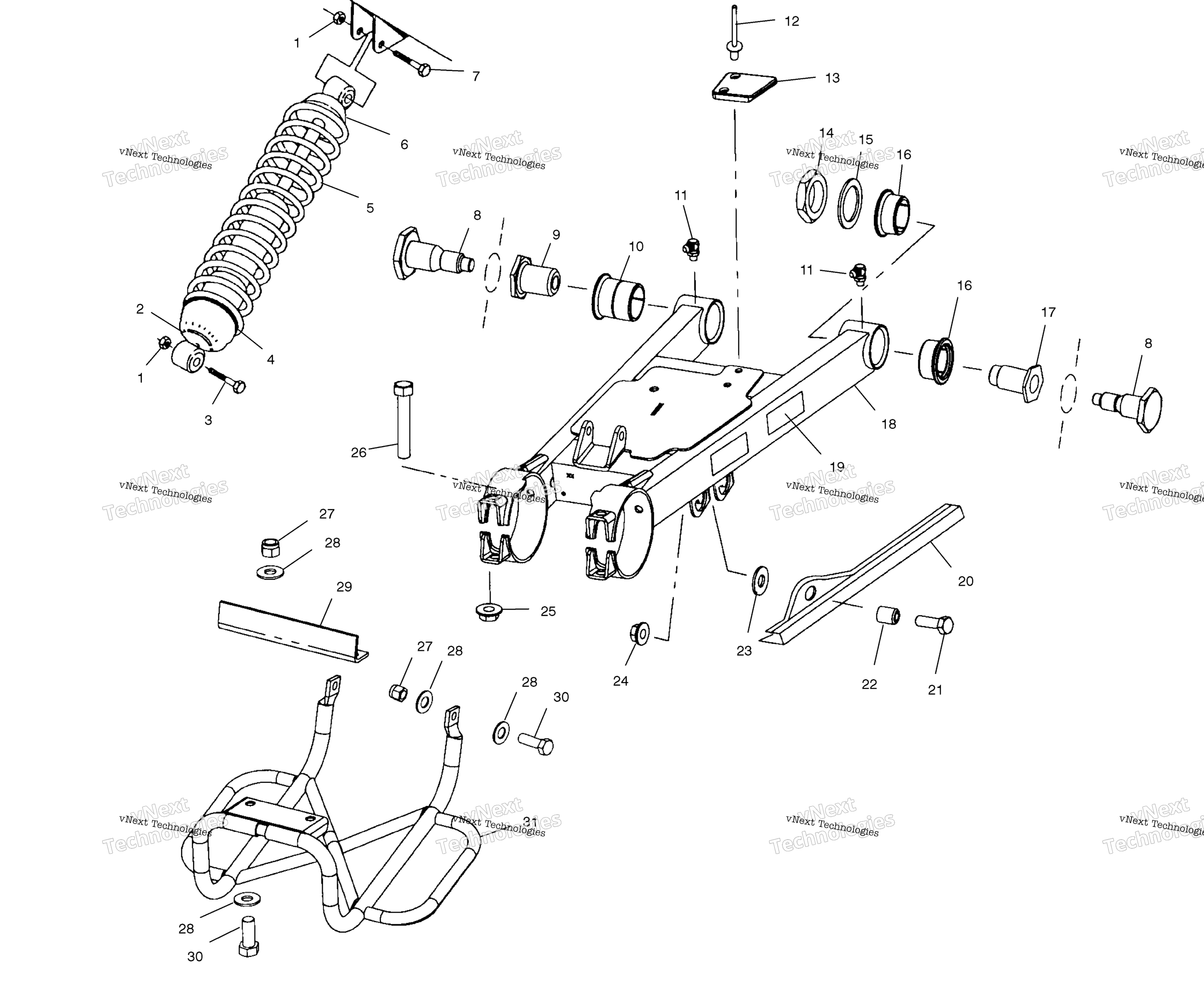 Swing Arm / Shock крепление