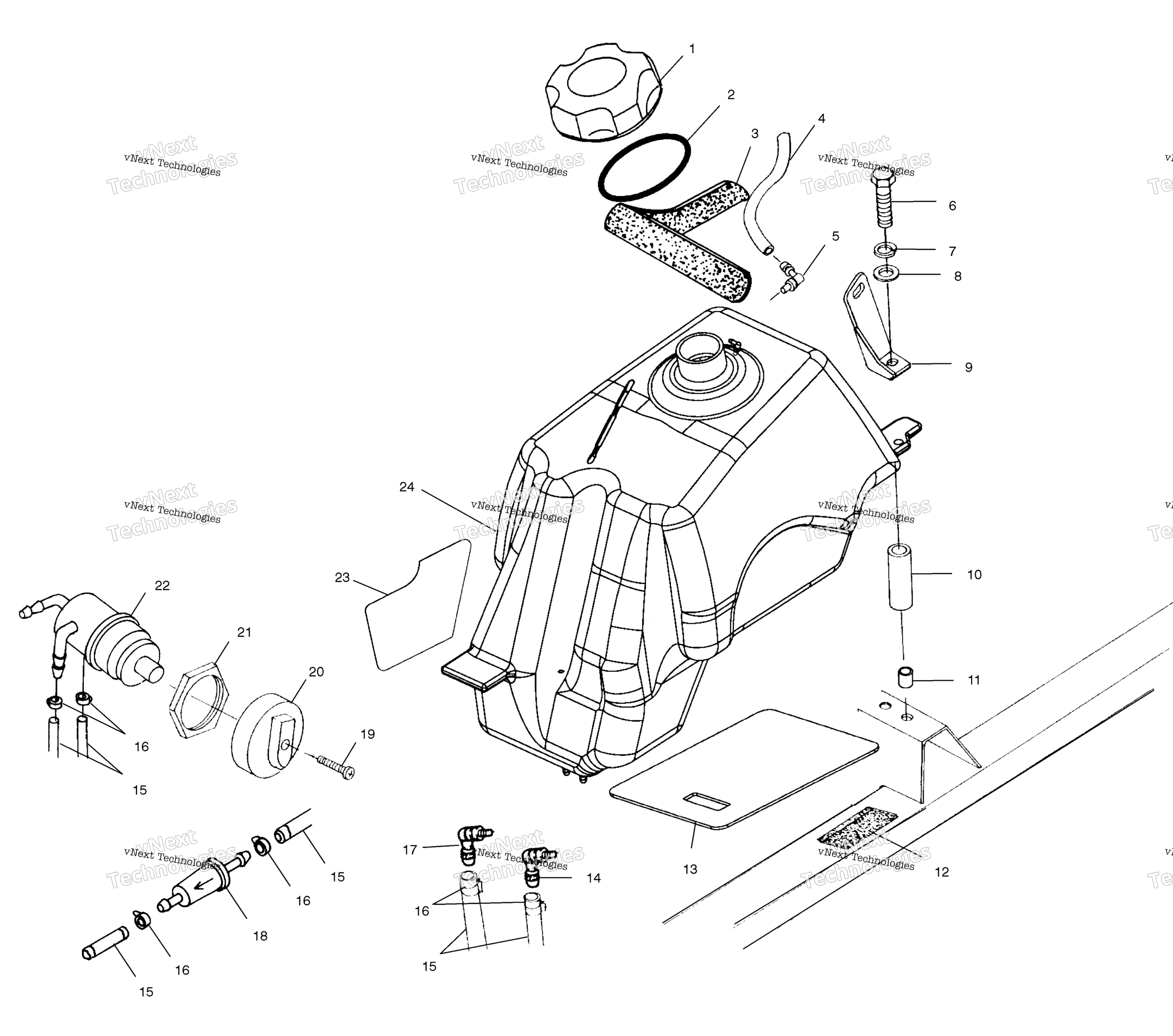 Топливная система Tank A01cl50aa