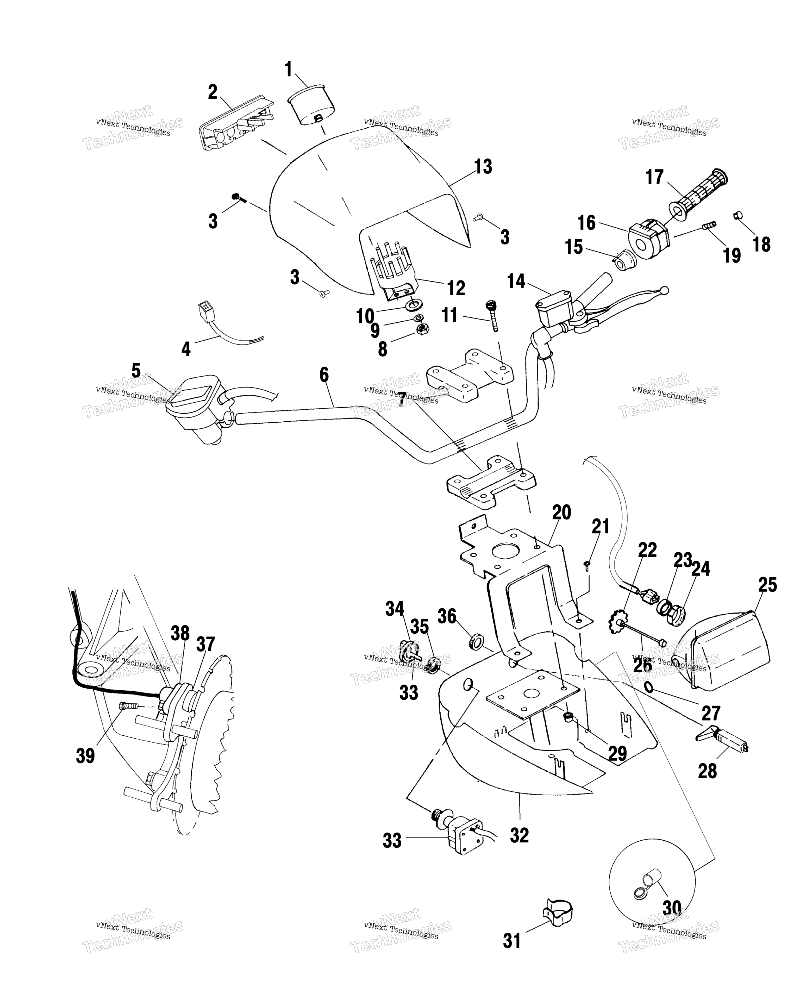 Руль & Headlight Pod A01cl50aa