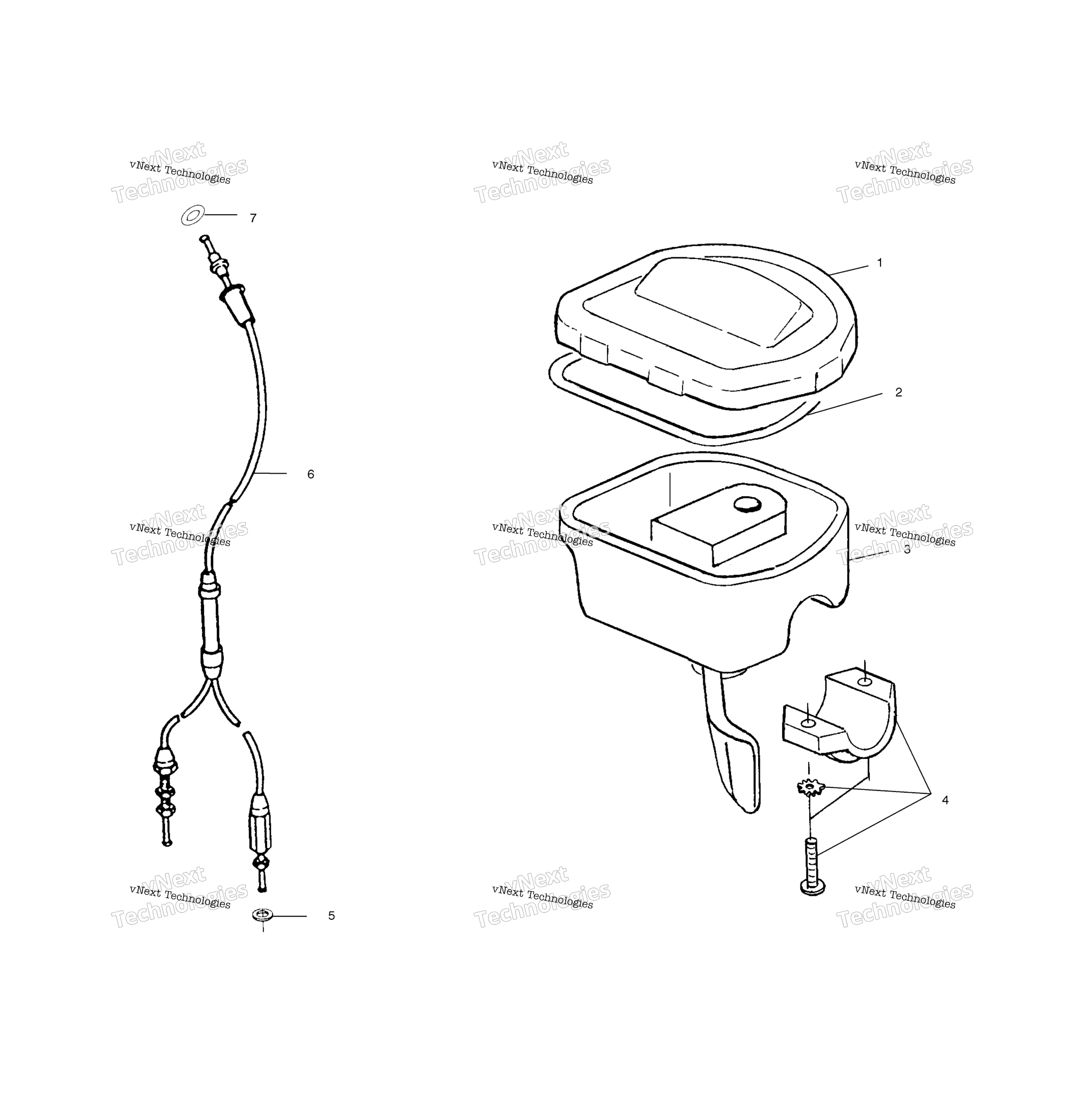 Органы управления Throttle Asm/Cable