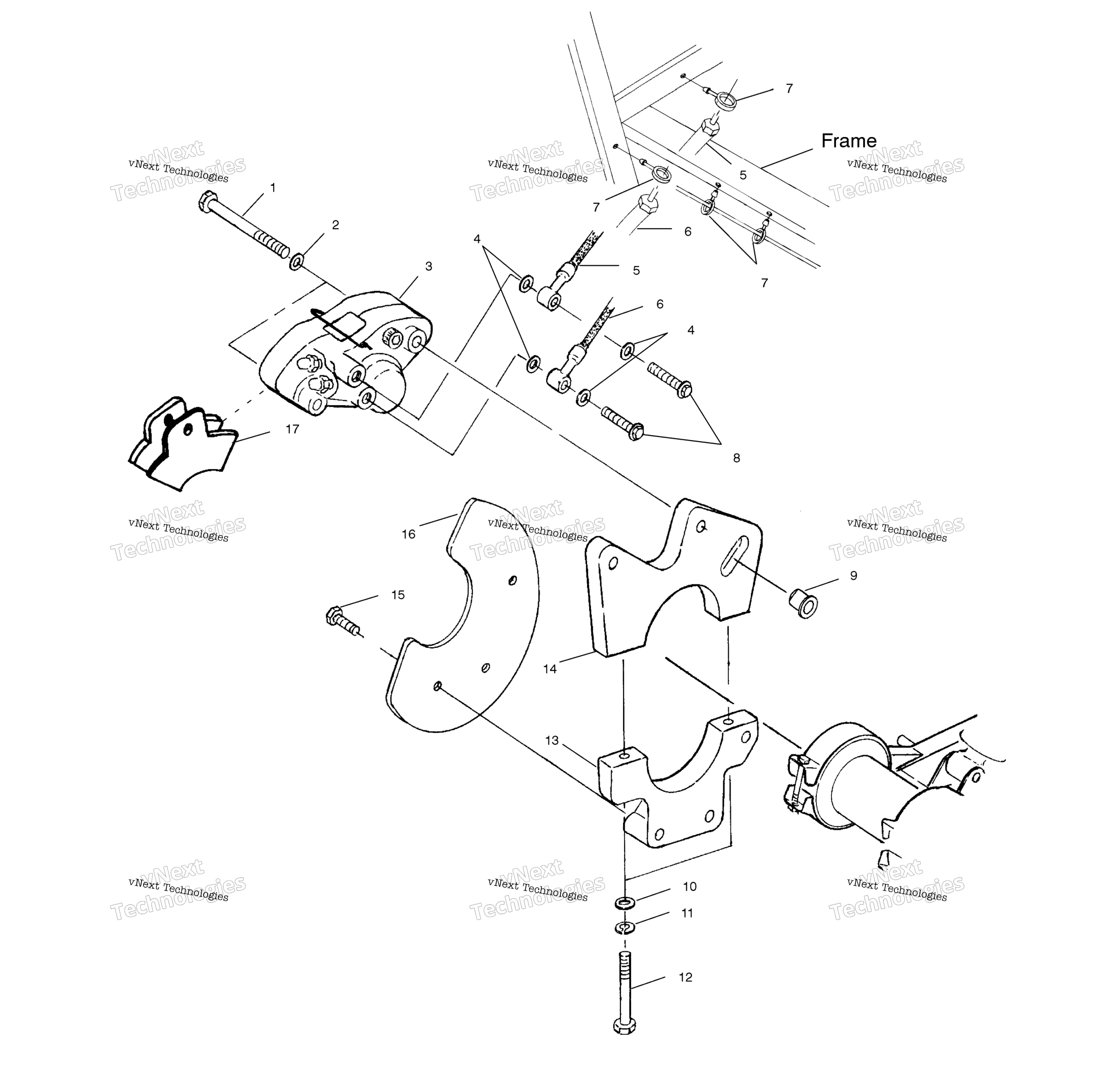 Задняя часть Caliper Mounting