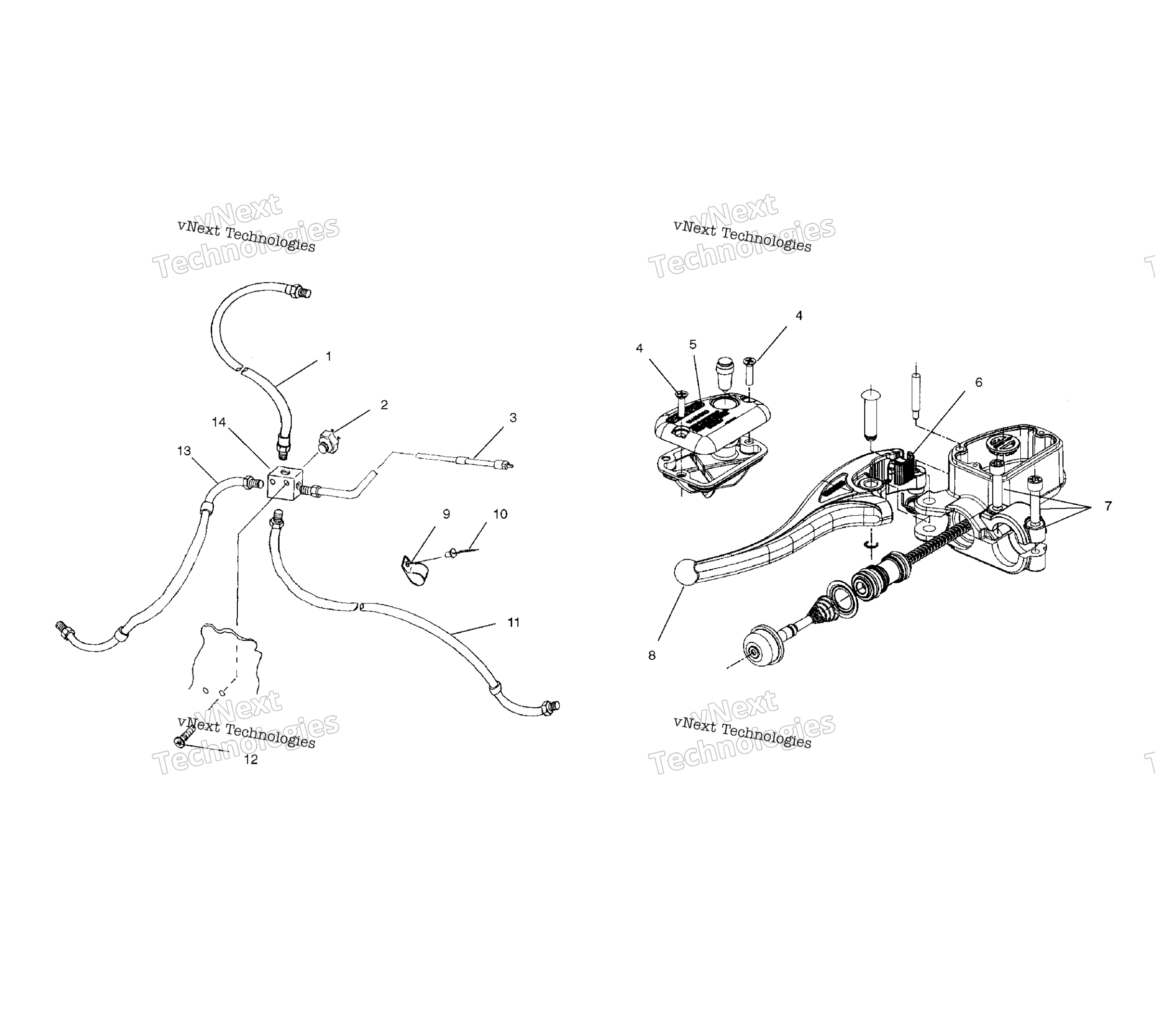 Органы управления Master Cylinder/Brake Line /Ab