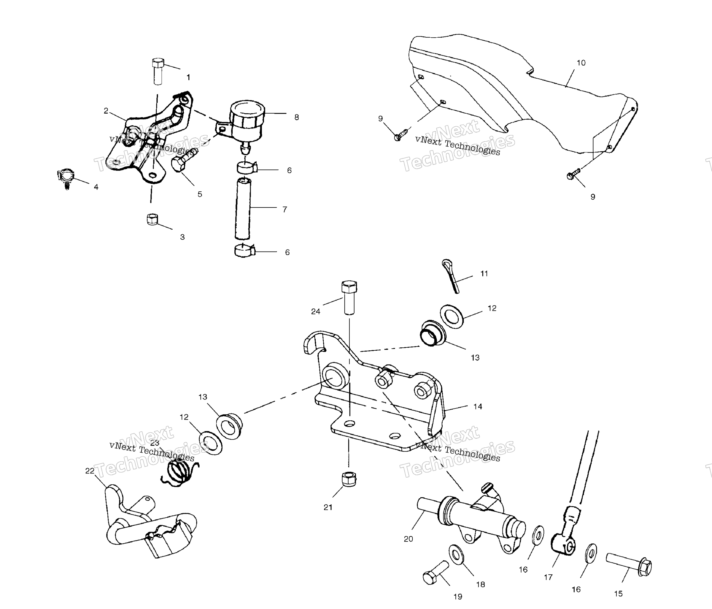 Задняя часть Brake Master Cylinder /Ab