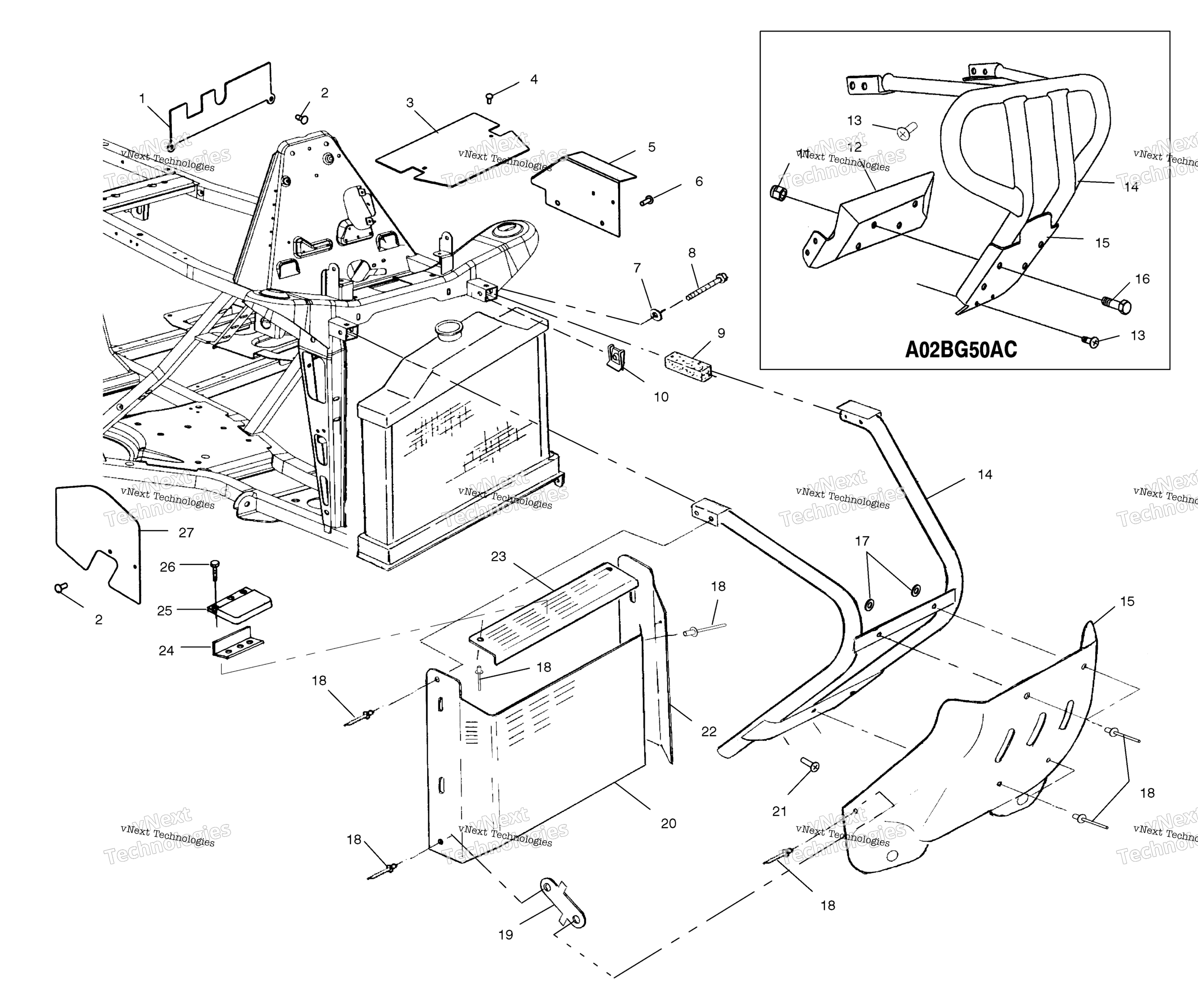 Передняя часть Bumper And Shields /Ac