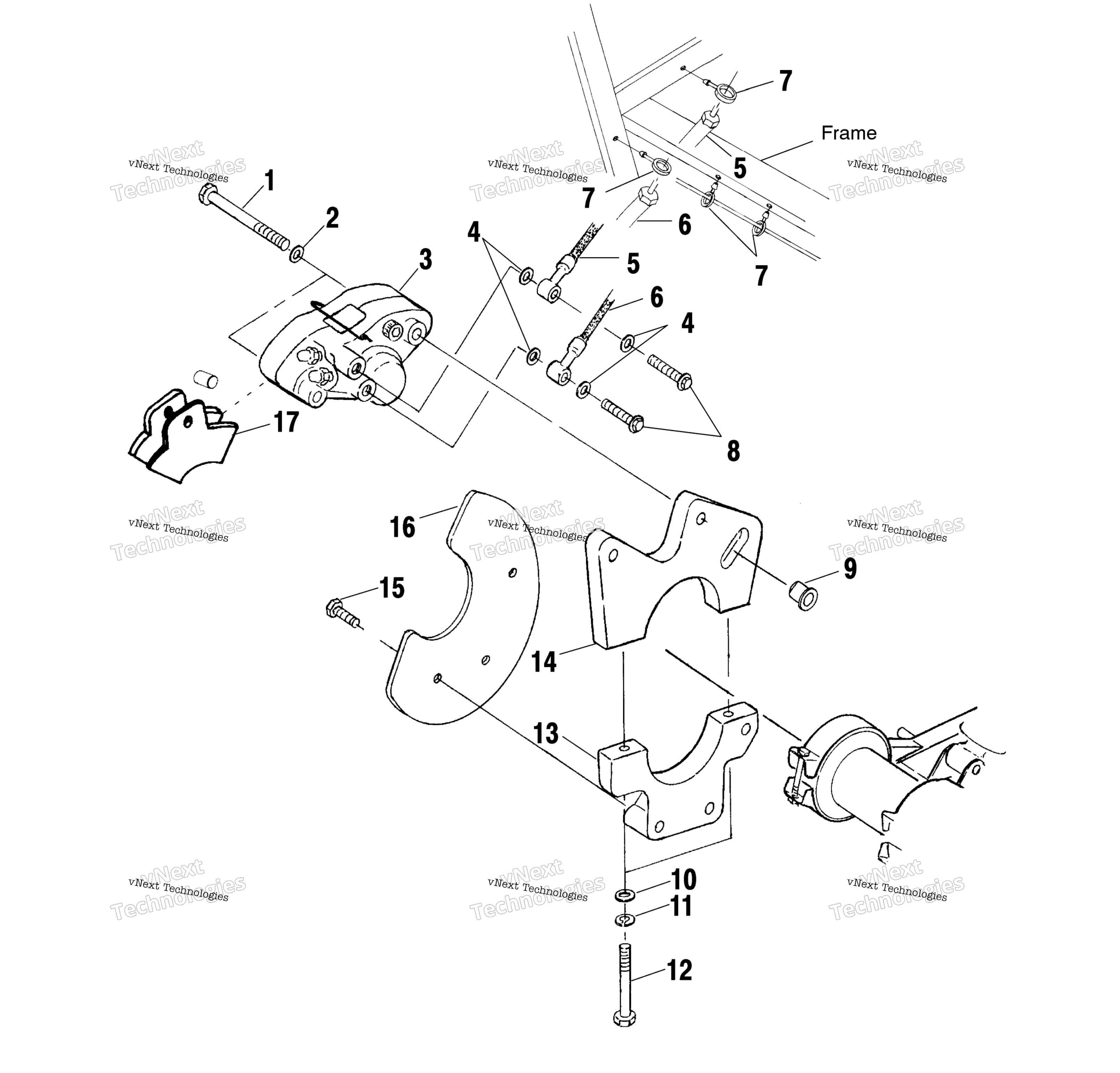 Задняя часть Caliper Mounting /Ac