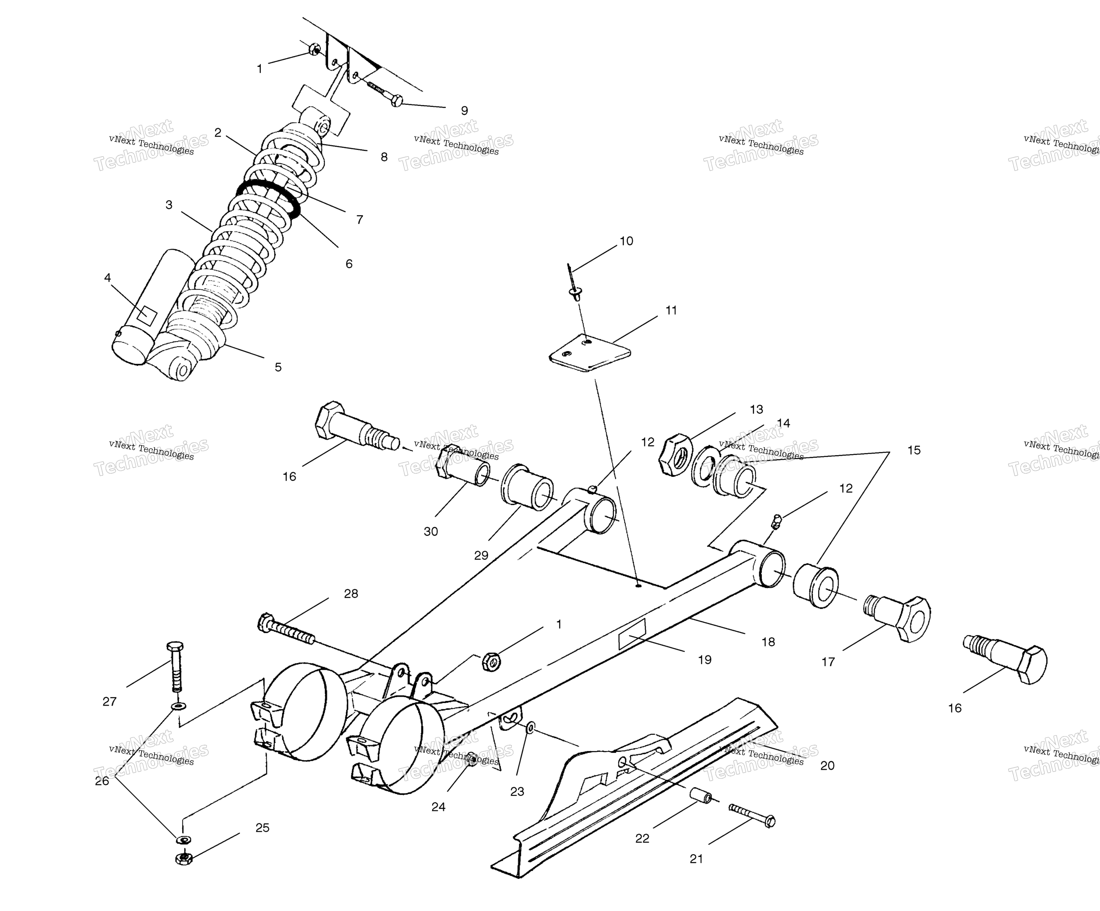 Swing Arm / Shock крепление / Ac