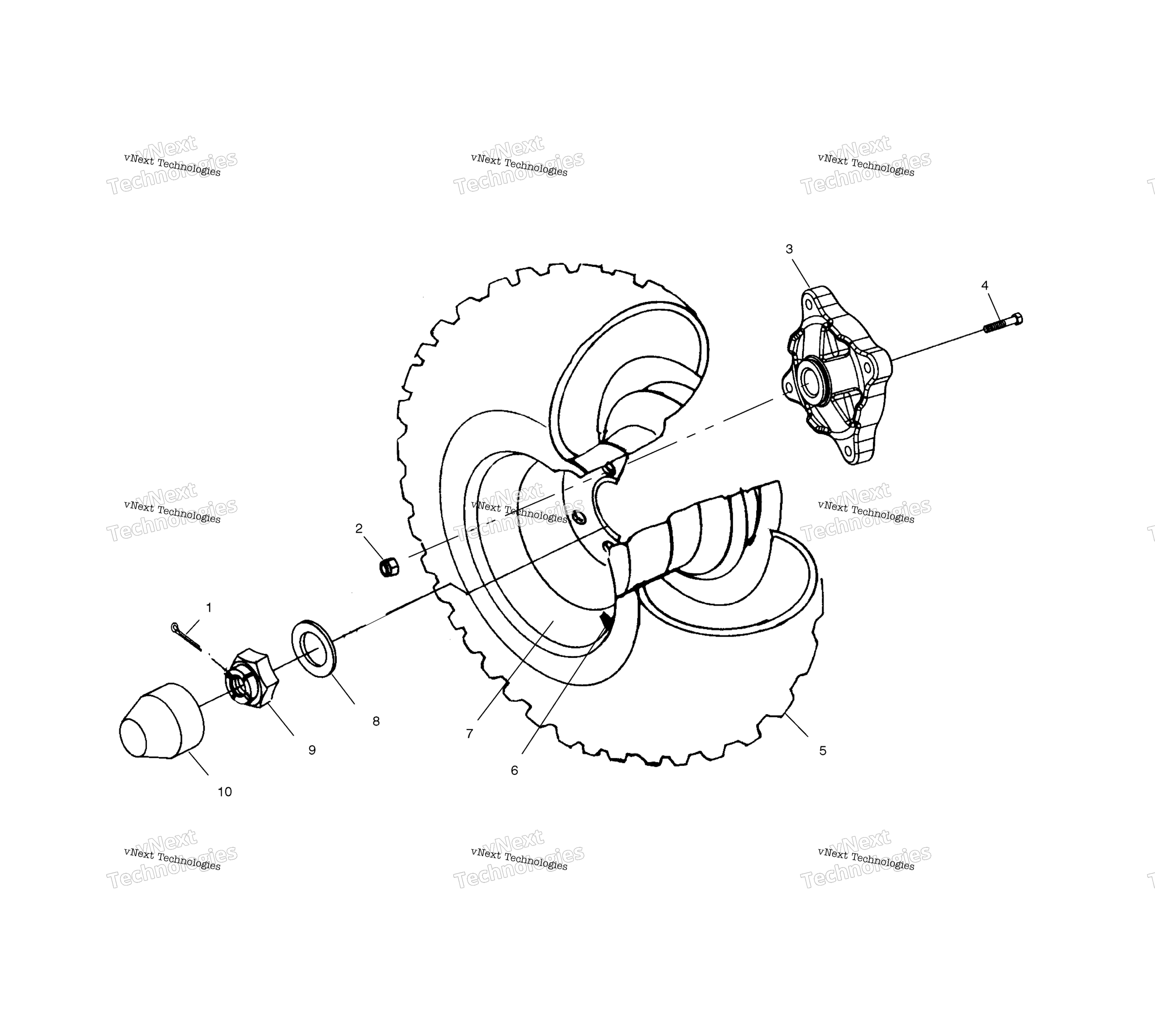 Задняя часть Wheel Drive A02cb32aa/Ab/Fc