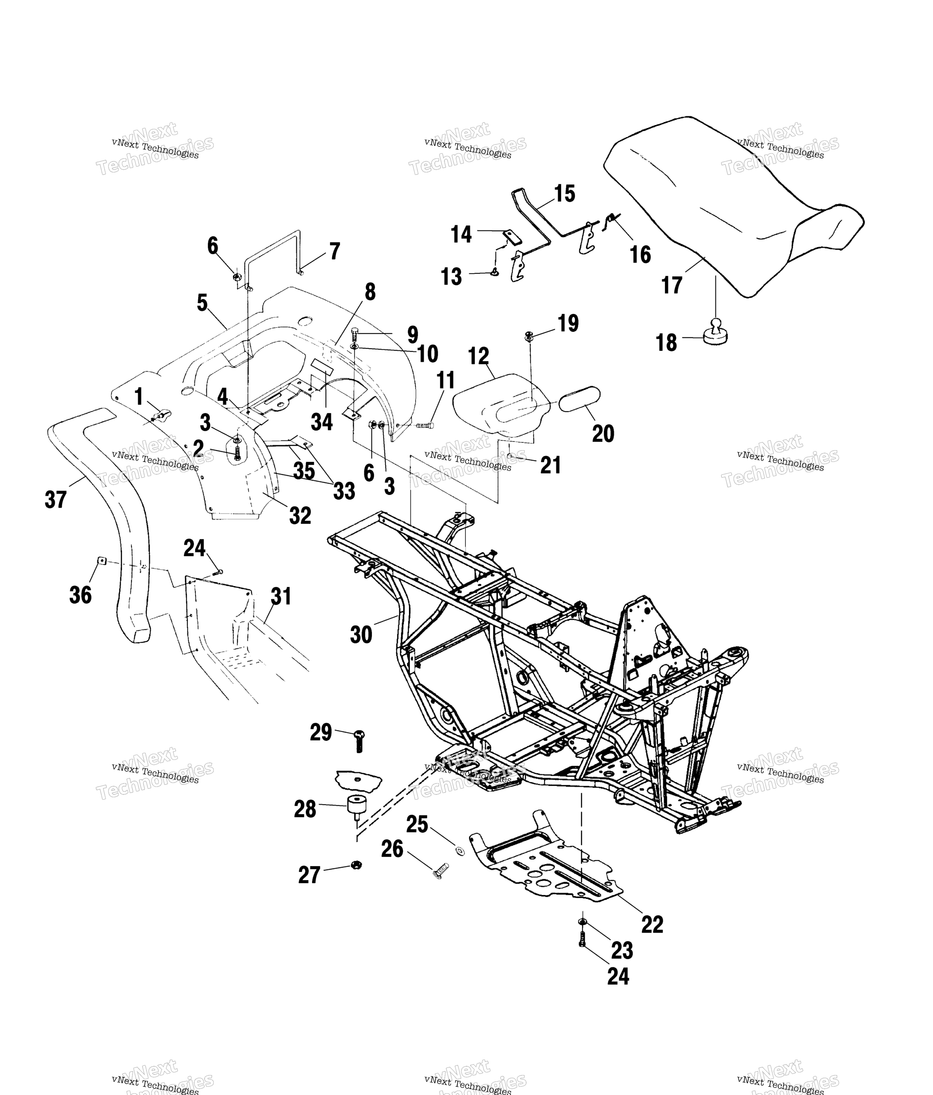Задняя часть Cab And Seat A02cb32aa/Ab/Fc
