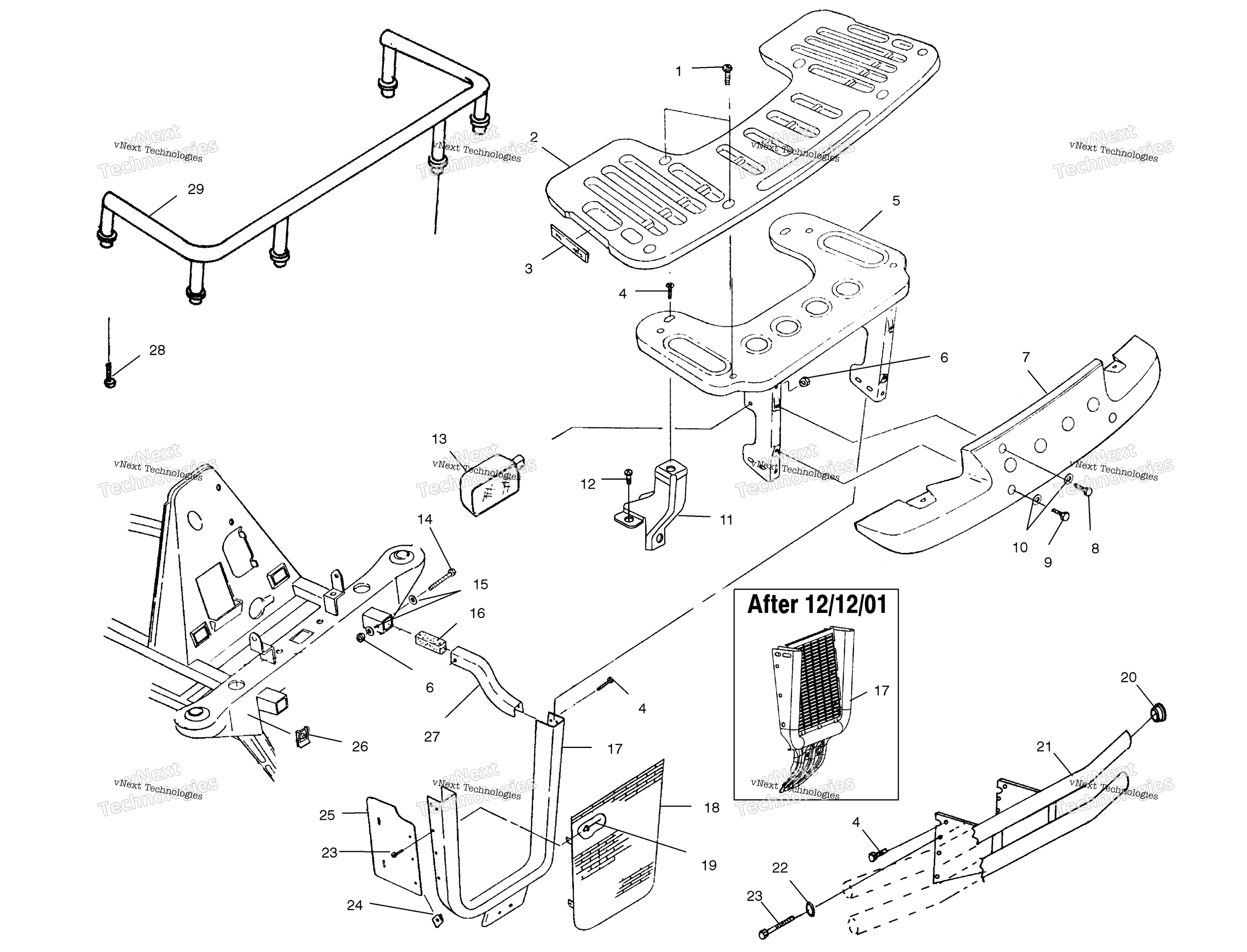Передняя часть Rack & Bumper Mounting /Ab/Ac/Fb