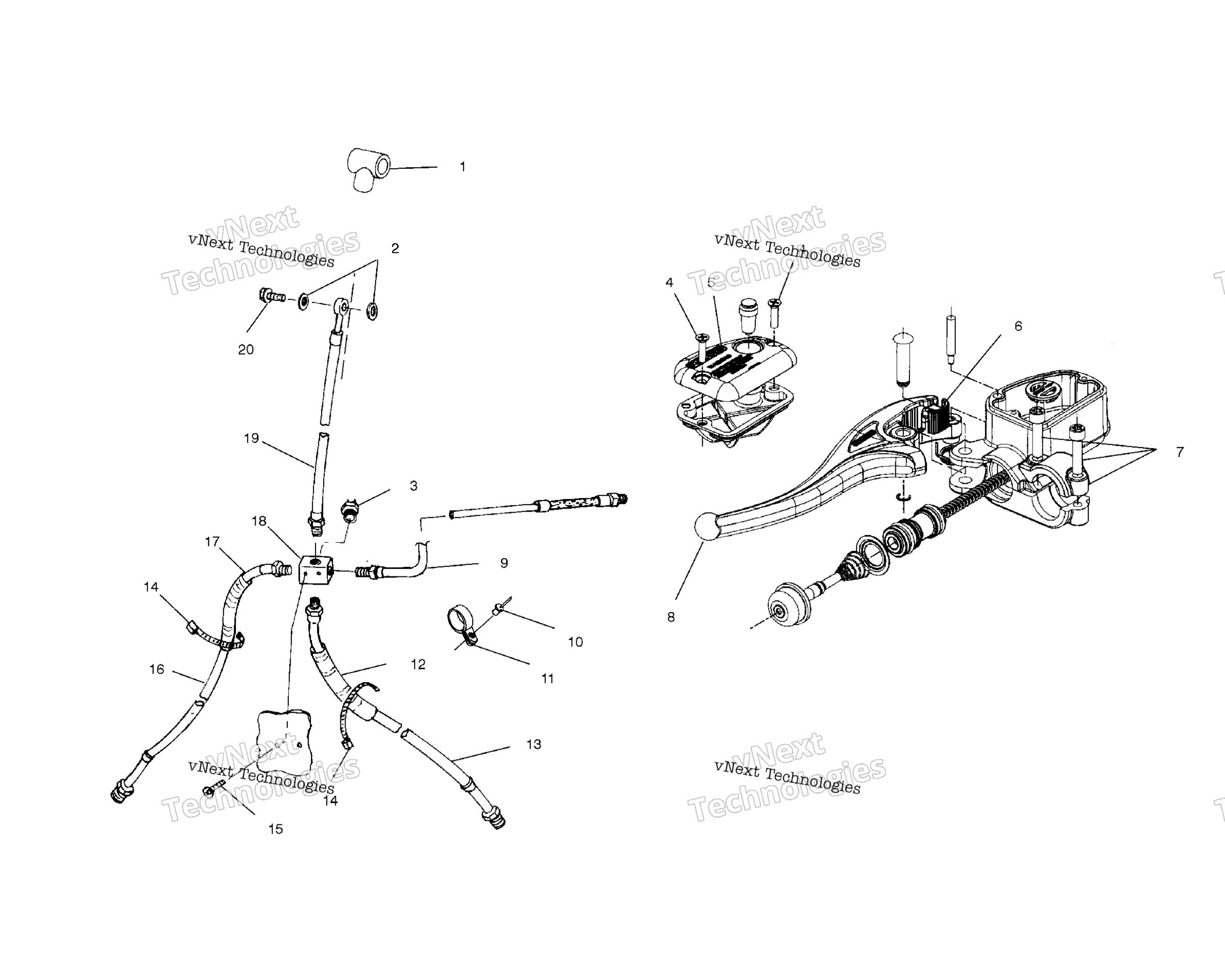 Органы управления Master Cylinder/Brake Line /Ab/Fb