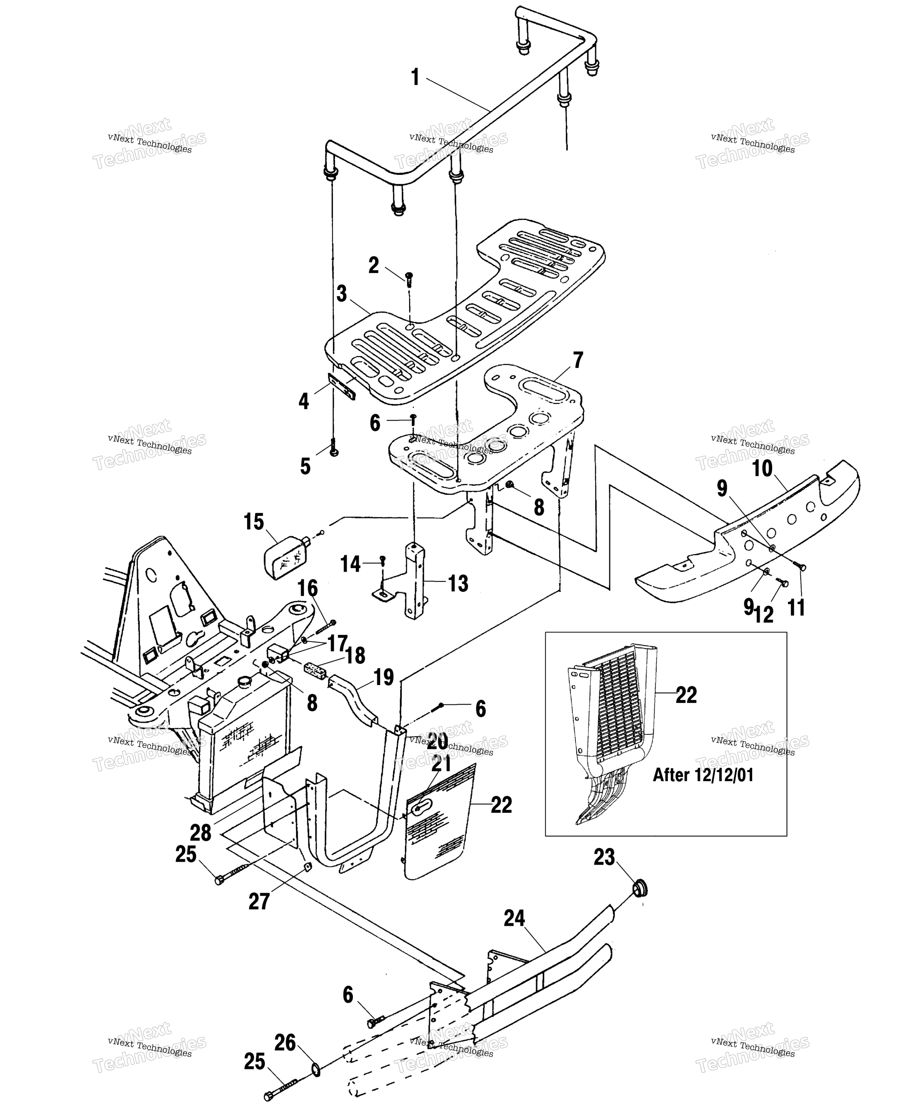 Передняя часть Rack & Bumper Mounting /Ab/Fb