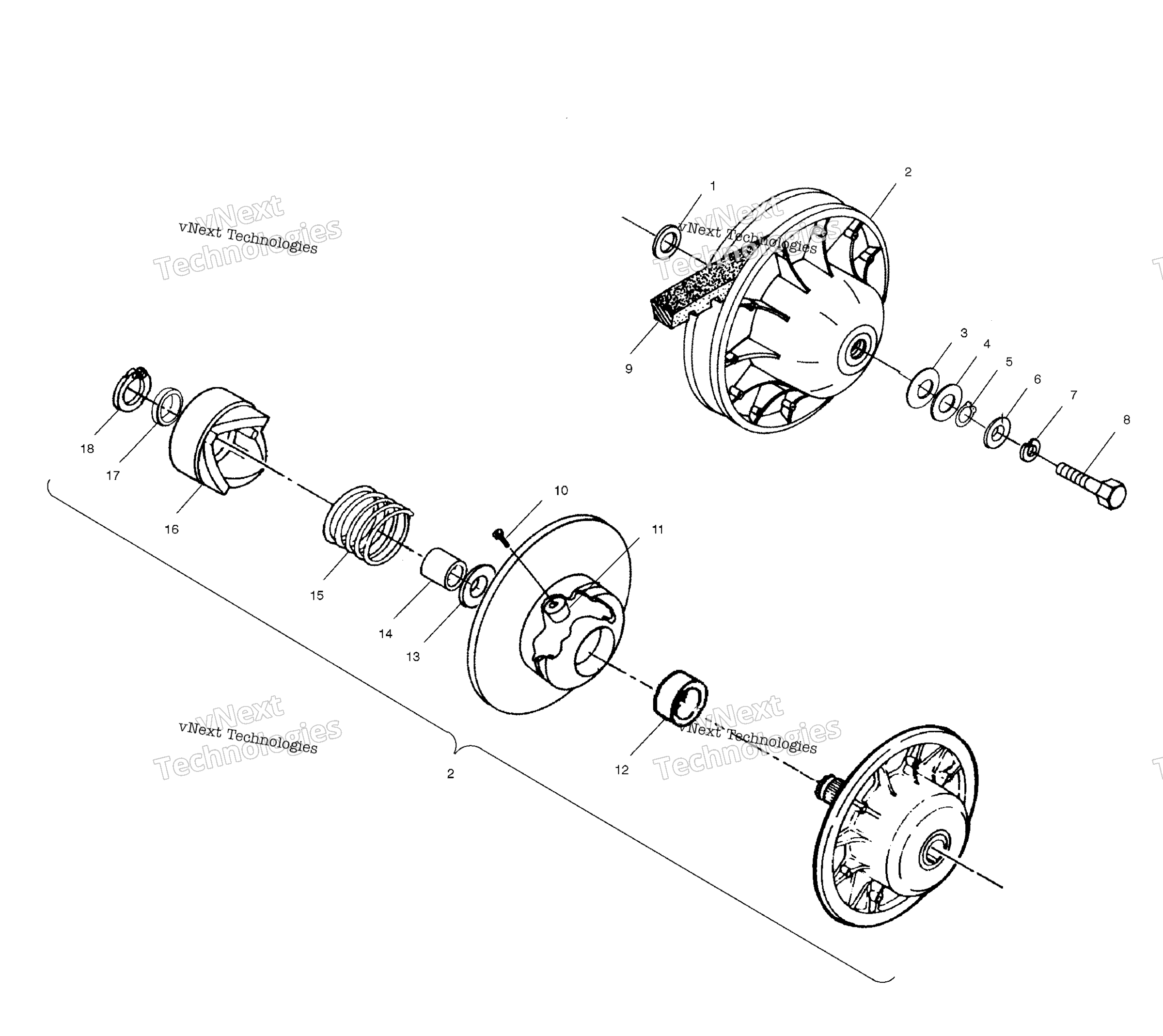 Ведомый Clutch A02cd50aa/Ab/Fb