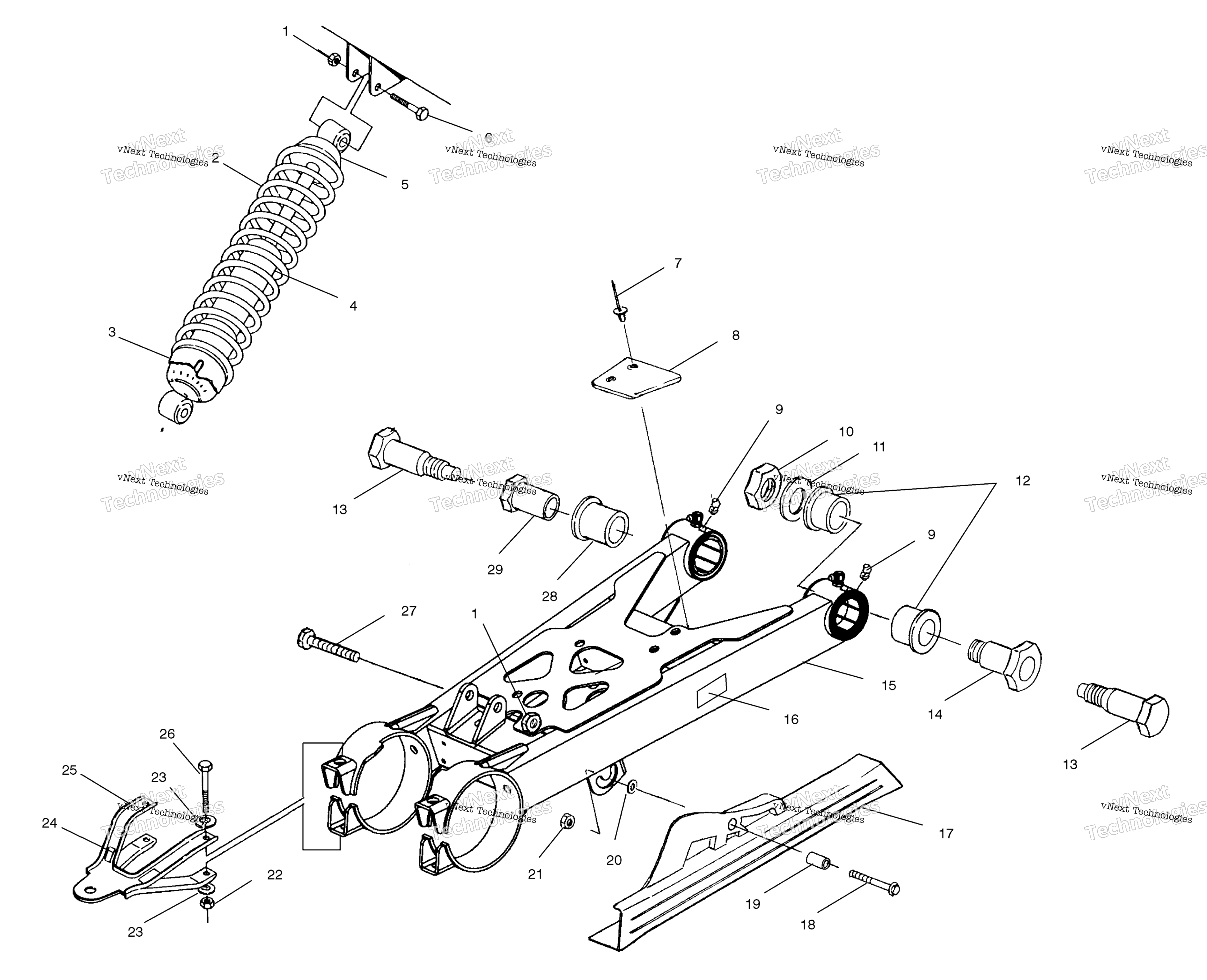 Swing Arm / Shock крепление