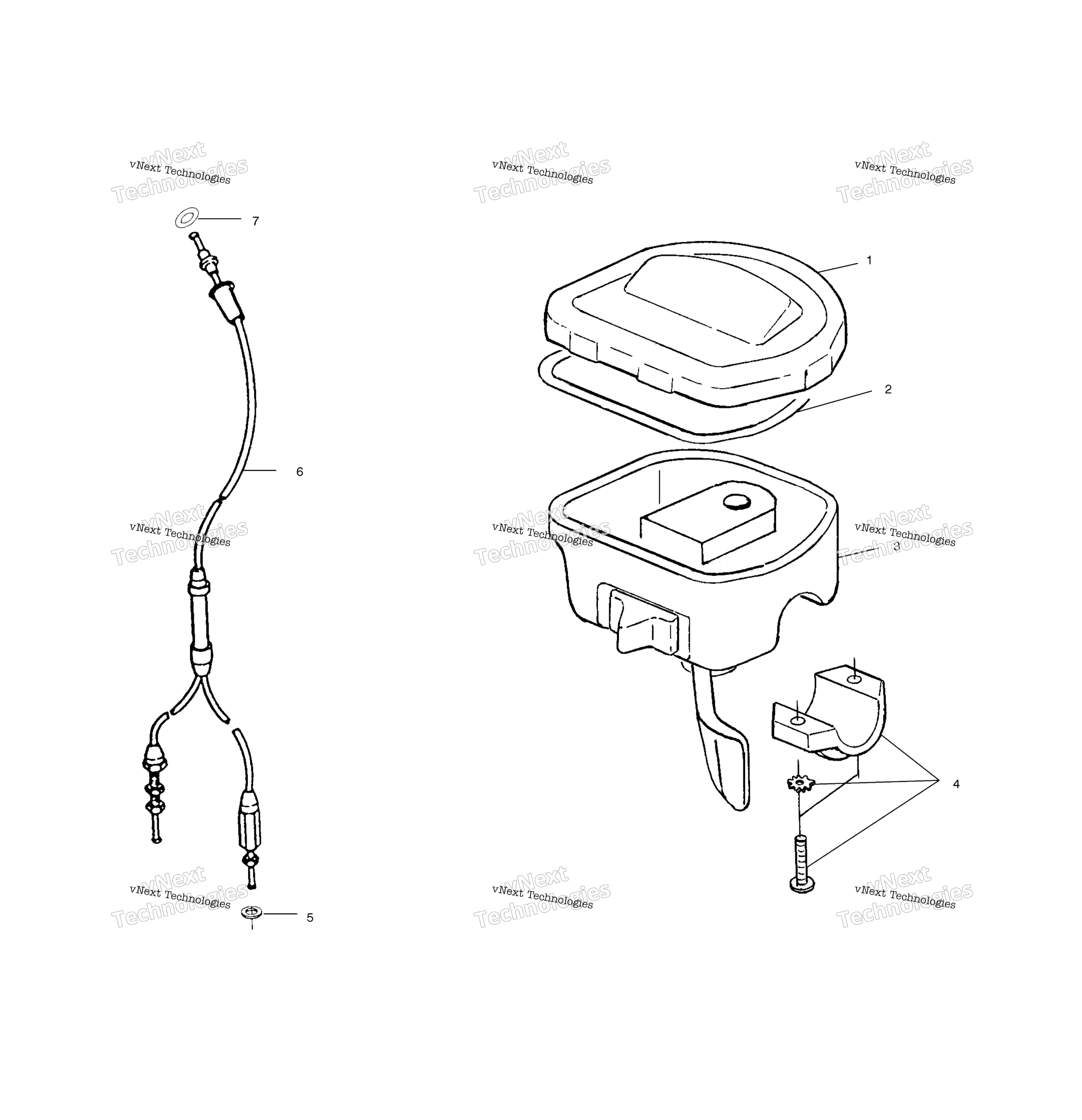 Органы управления Throttle Asm/Cable