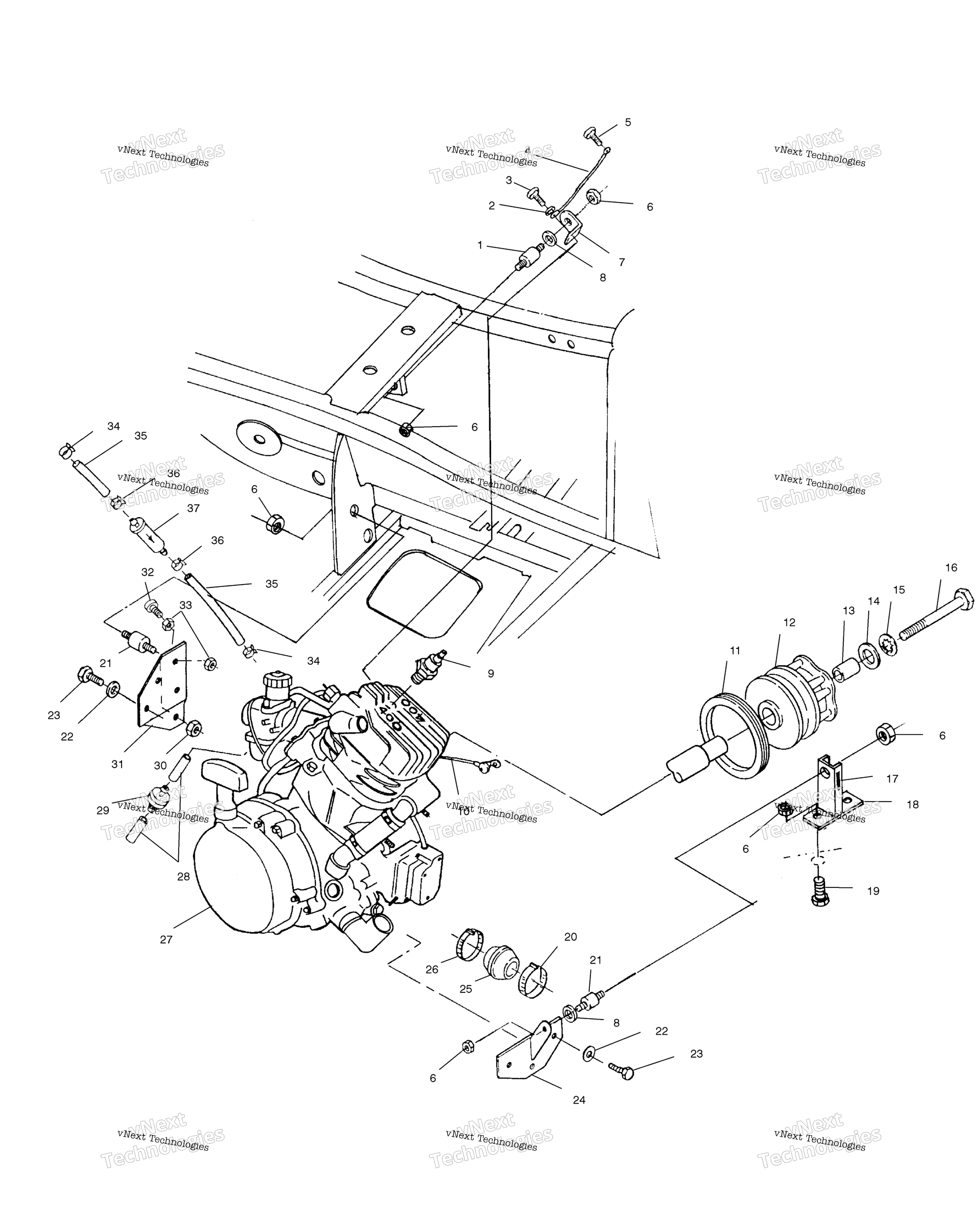 Двигатель Mounting