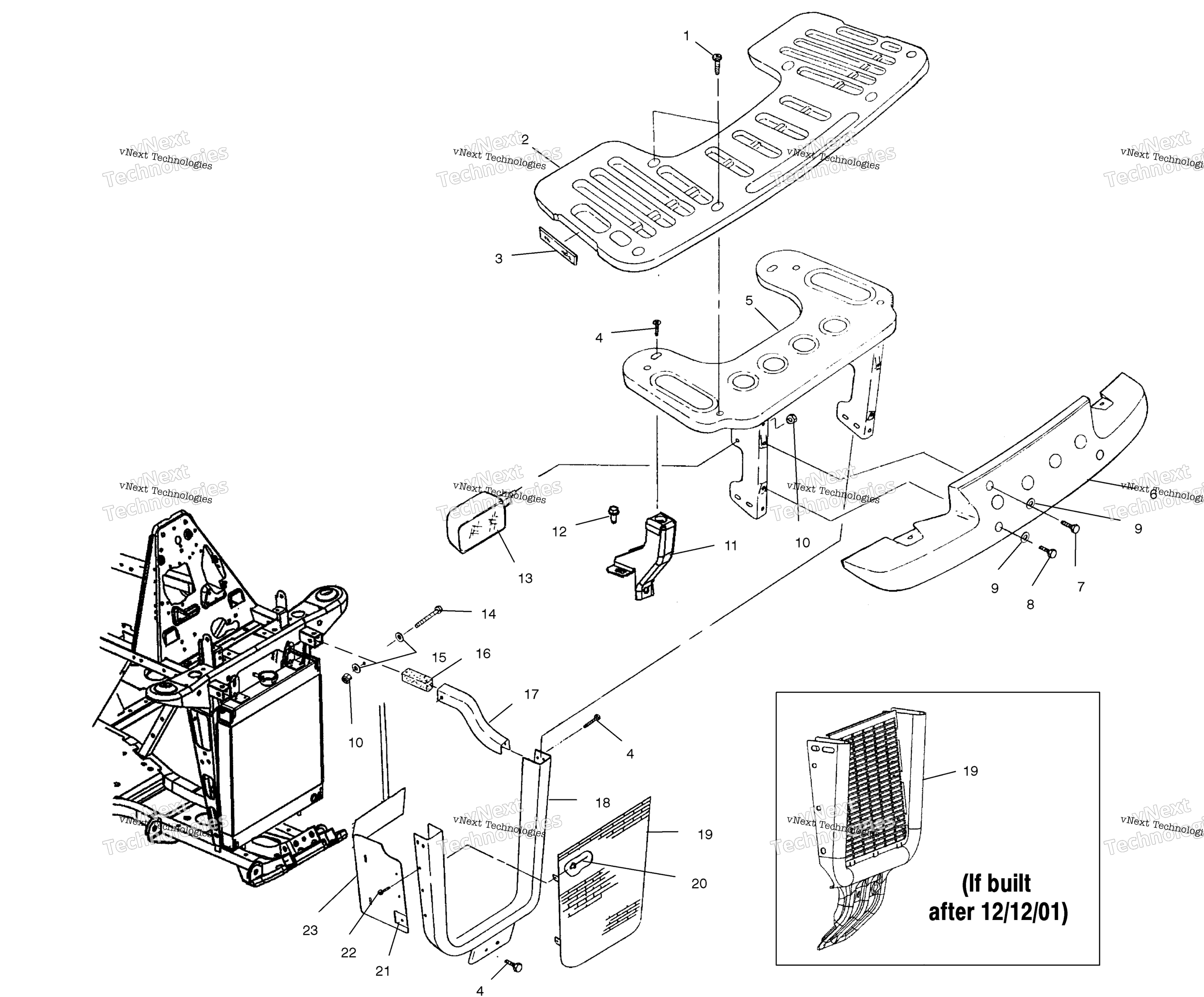 Передняя часть Rack & Bumper Mounting
