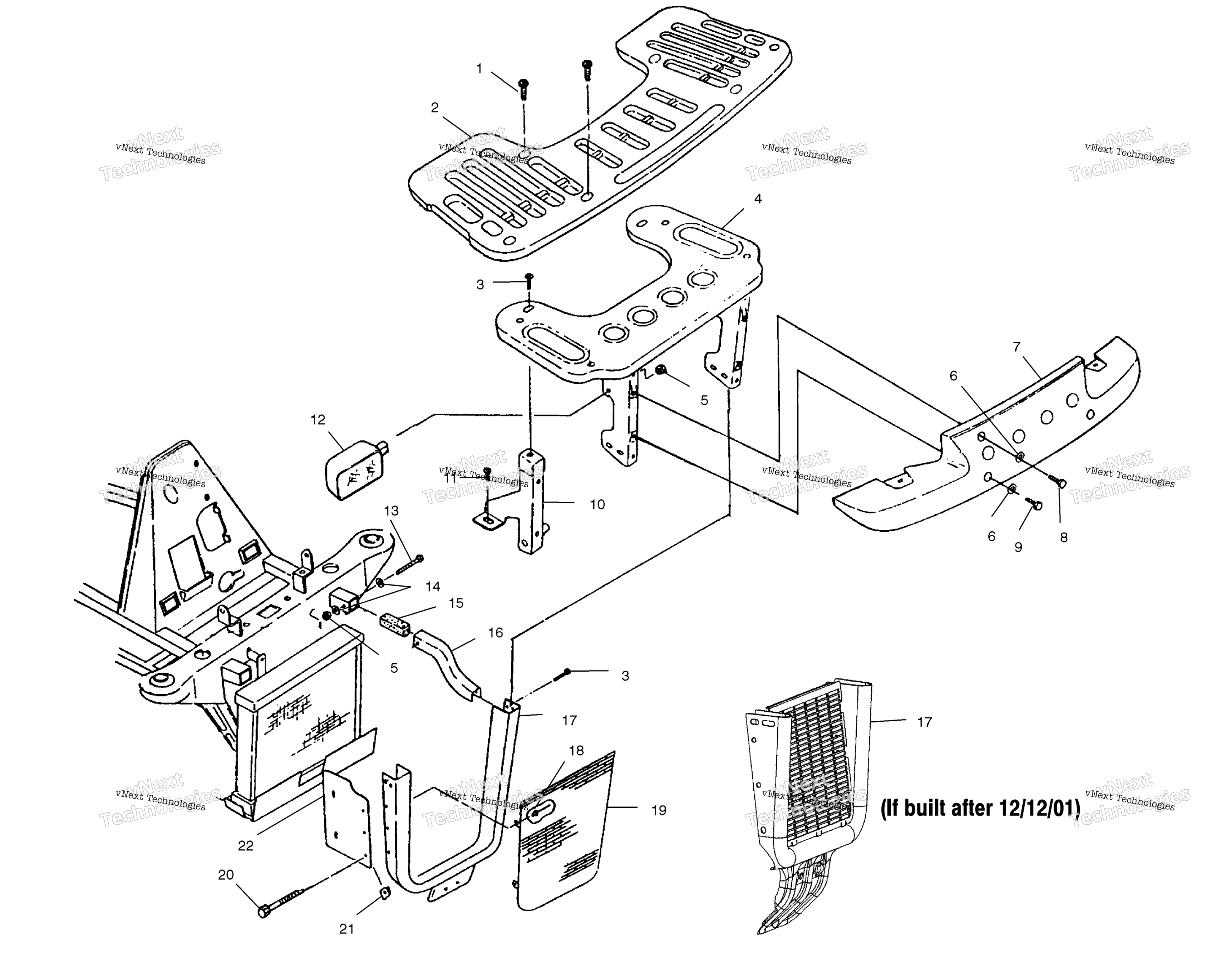 Передняя часть Rack And Bumper Mounting