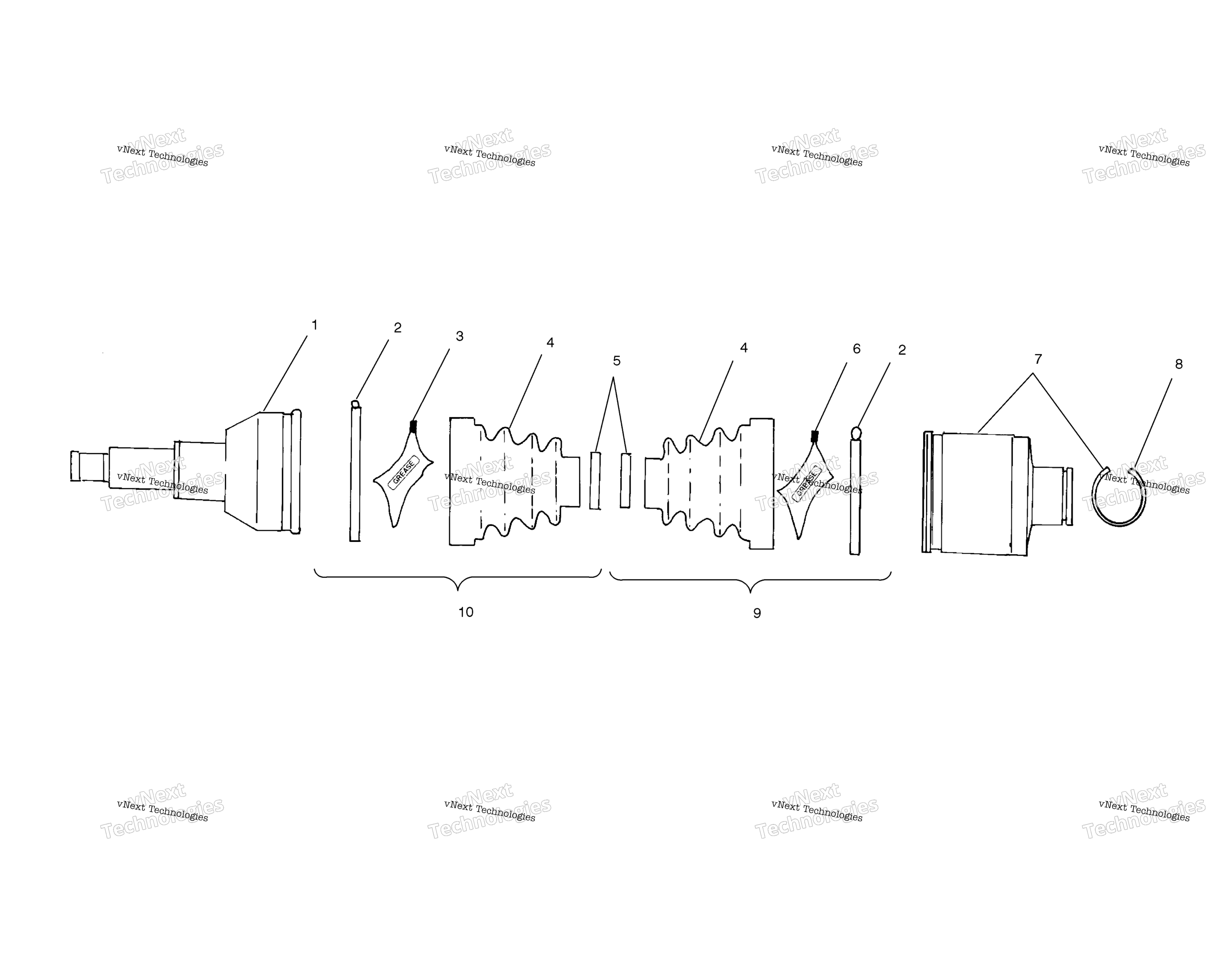 Задняя часть Drive Shaft A02ch42aa