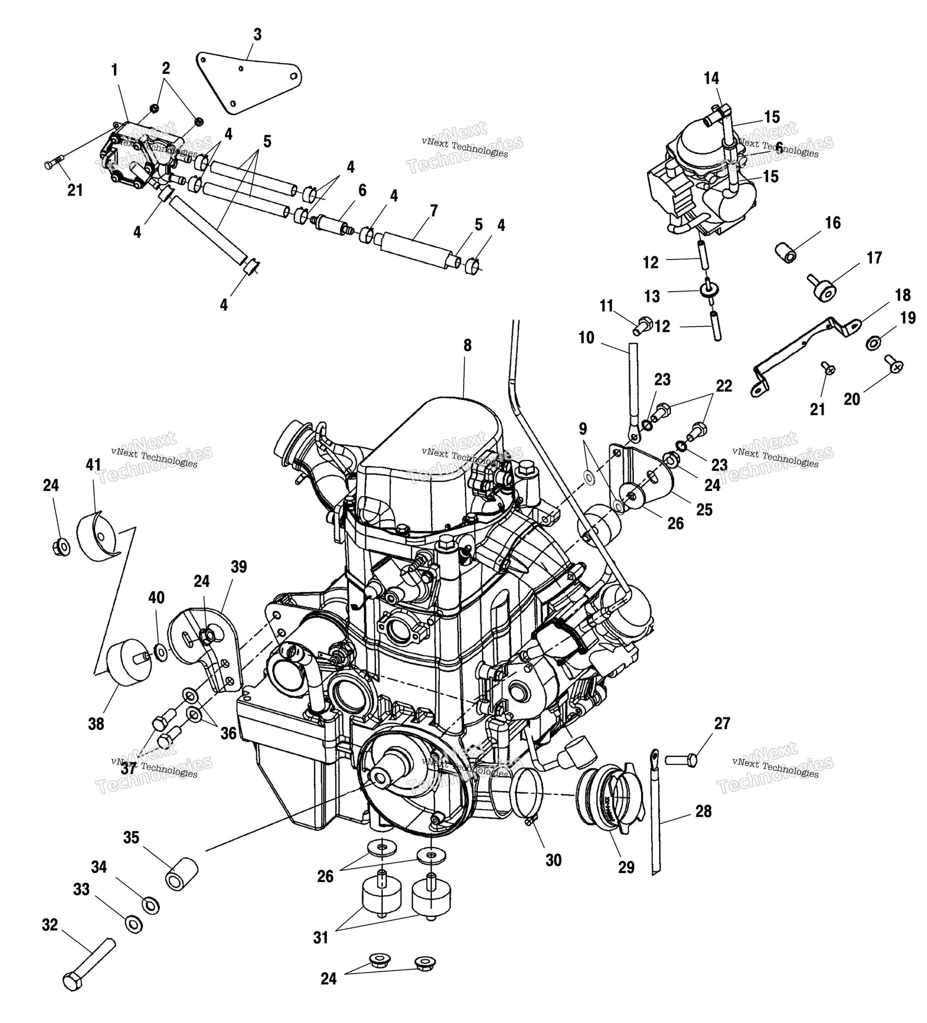 Двигатель Mounting