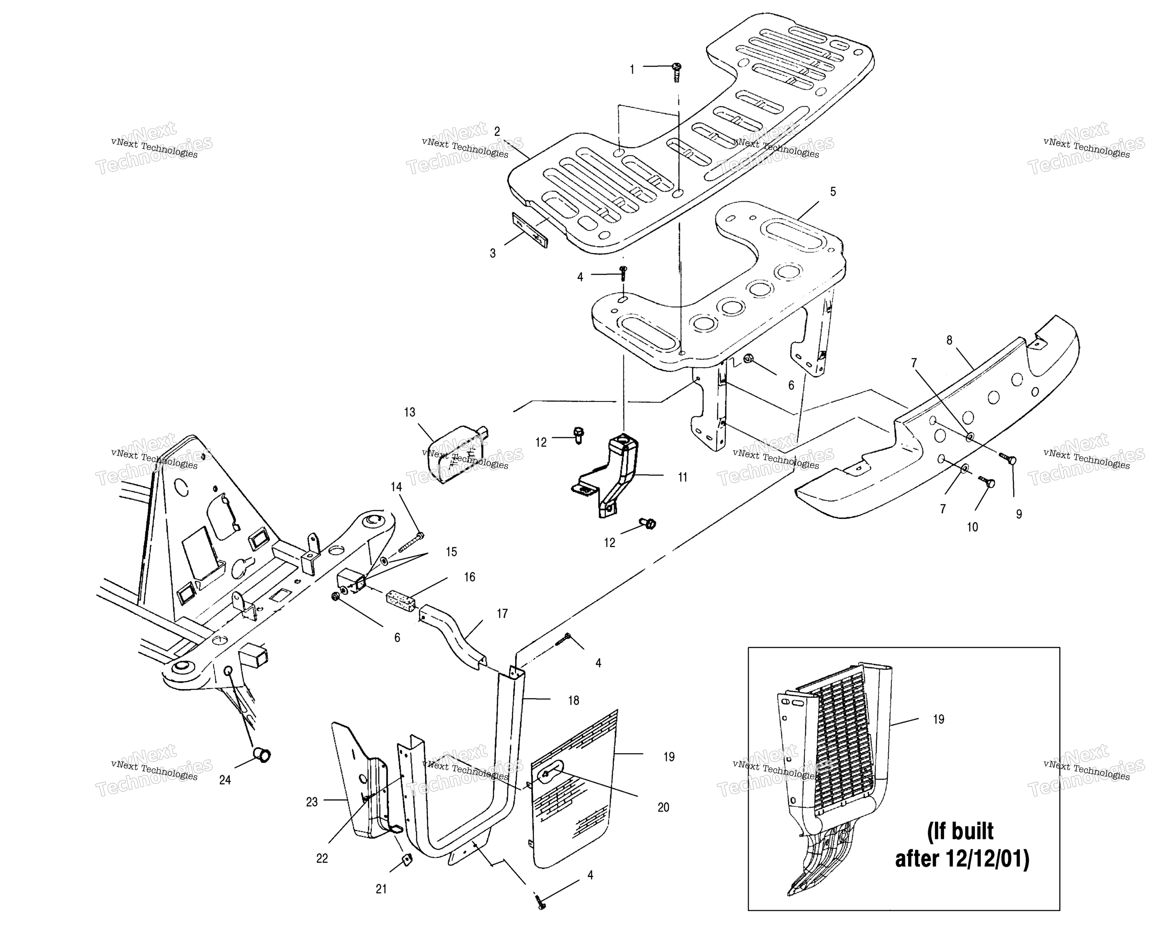 Передняя часть Rack & Bumper Mounting