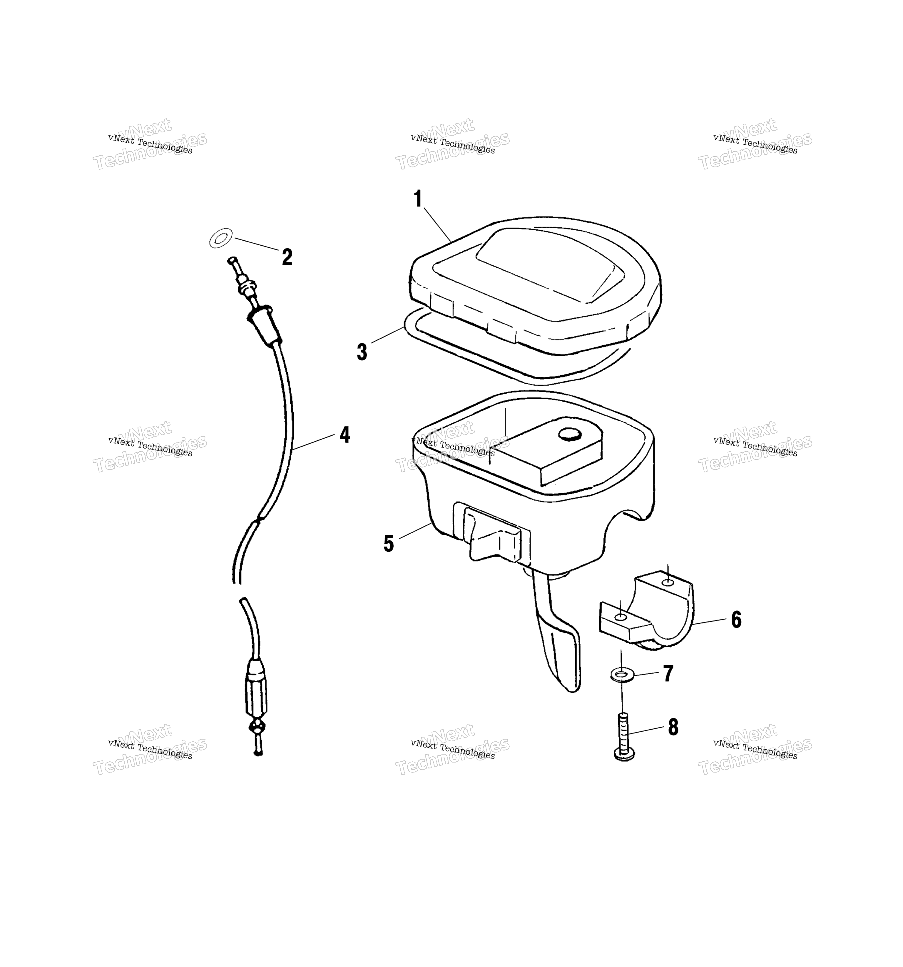 Органы управления Throttle Asm/Cable