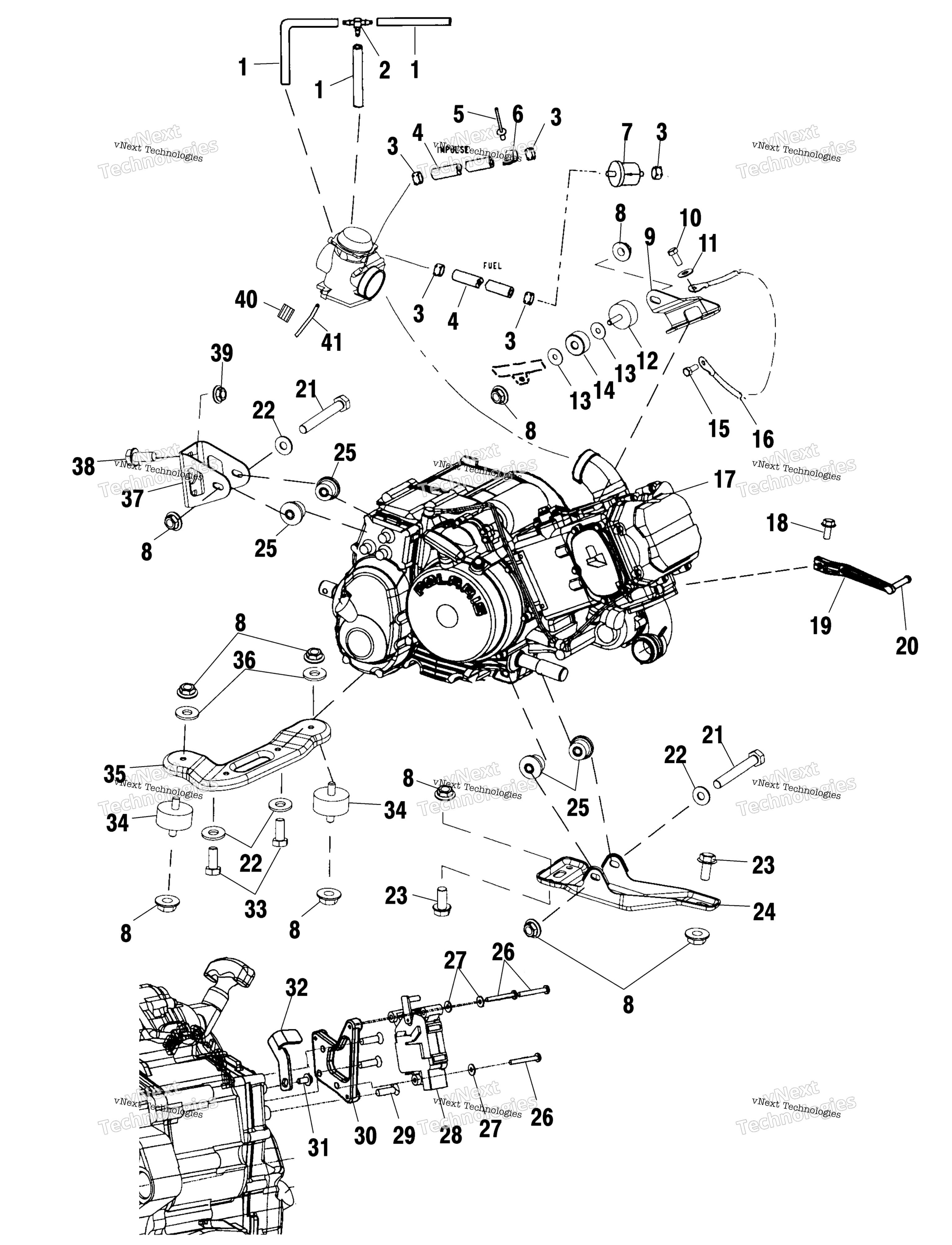 Двигатель Mounting