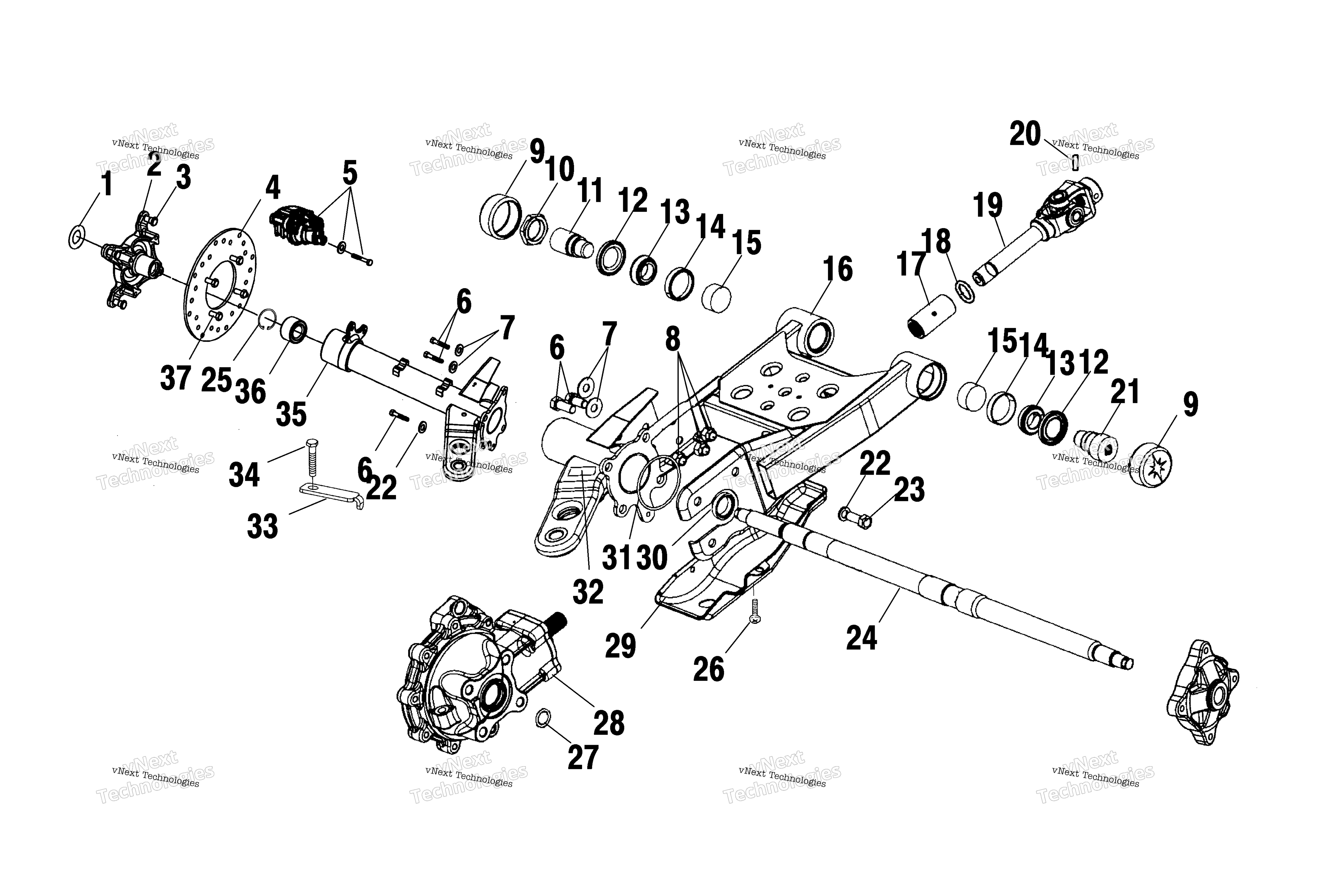 Swing Arm / задний Gearcase крепление