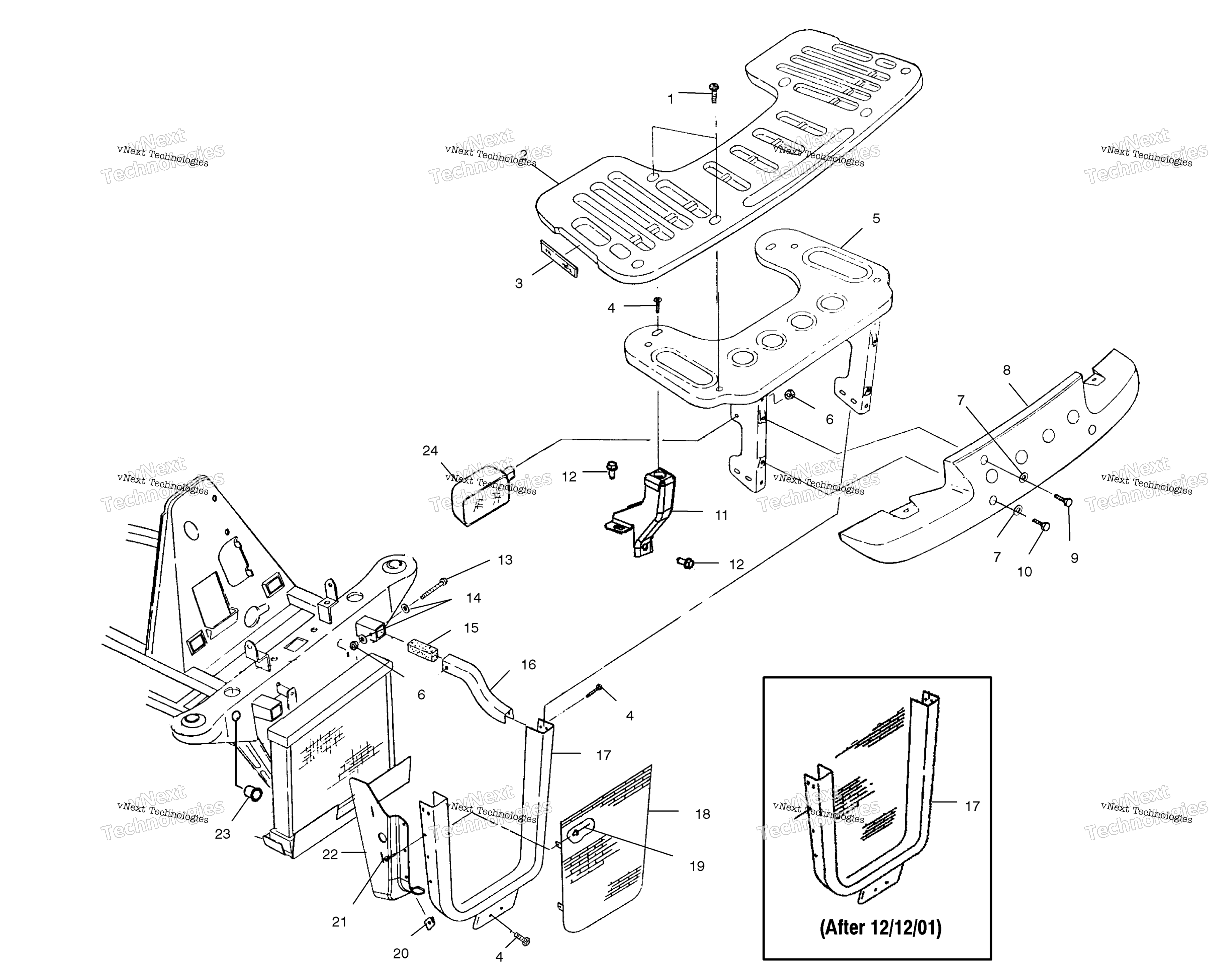 Передняя часть Rack & Bumper Mounting A02cl50aa/Da