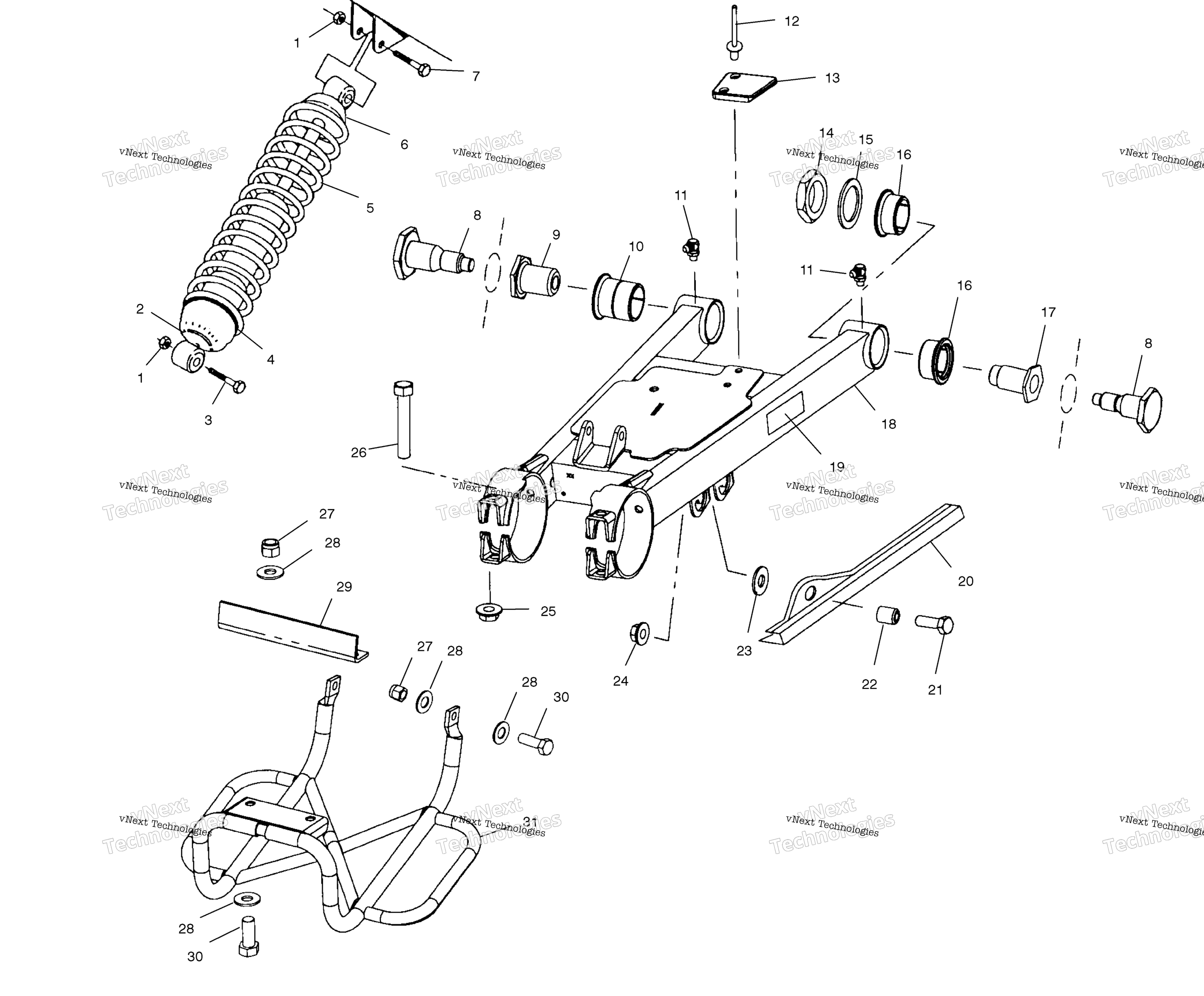Swing Arm / Shock крепление A02cl50aa / Da