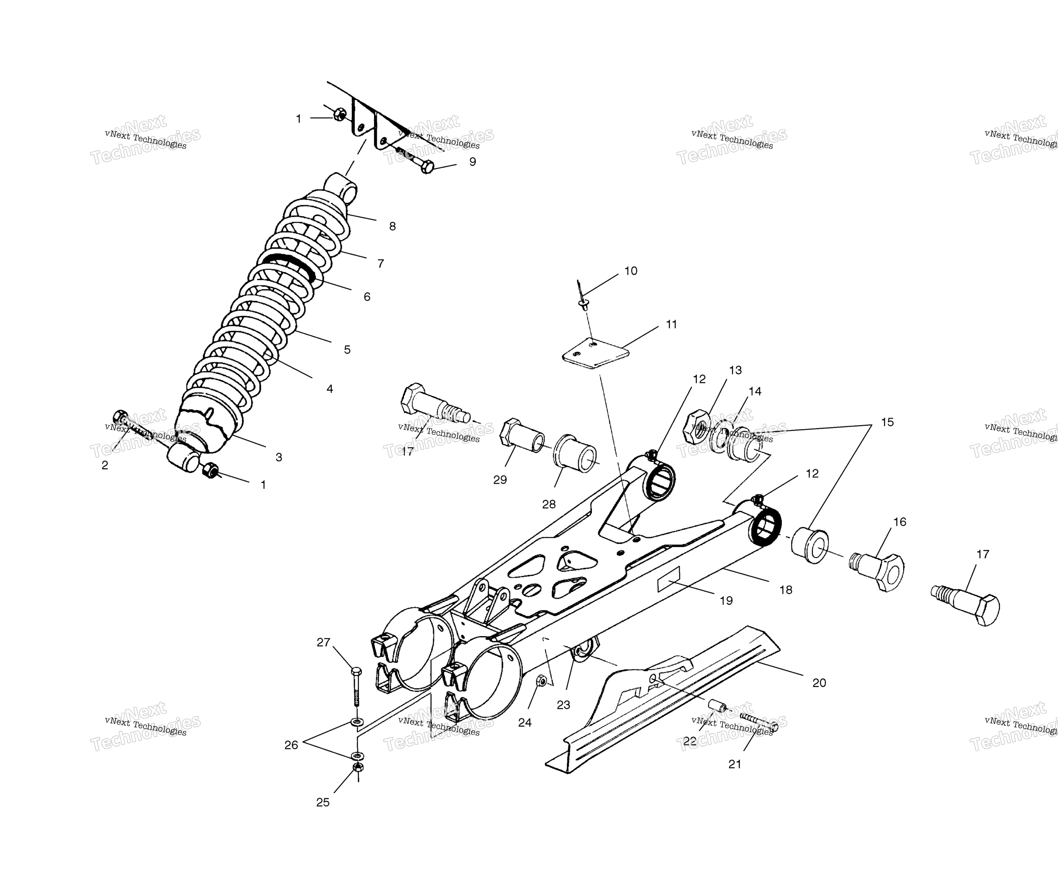 Swing Arm / Shock крепление