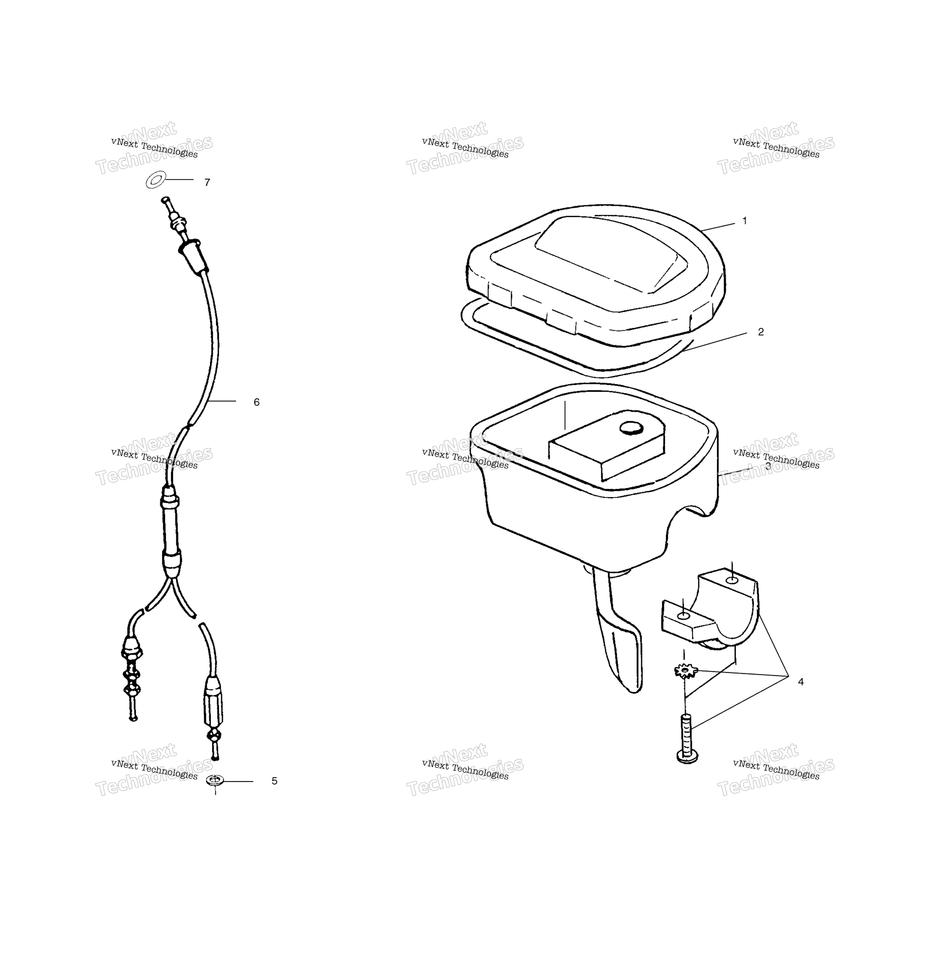 Органы управления Throttle Asm/Cable