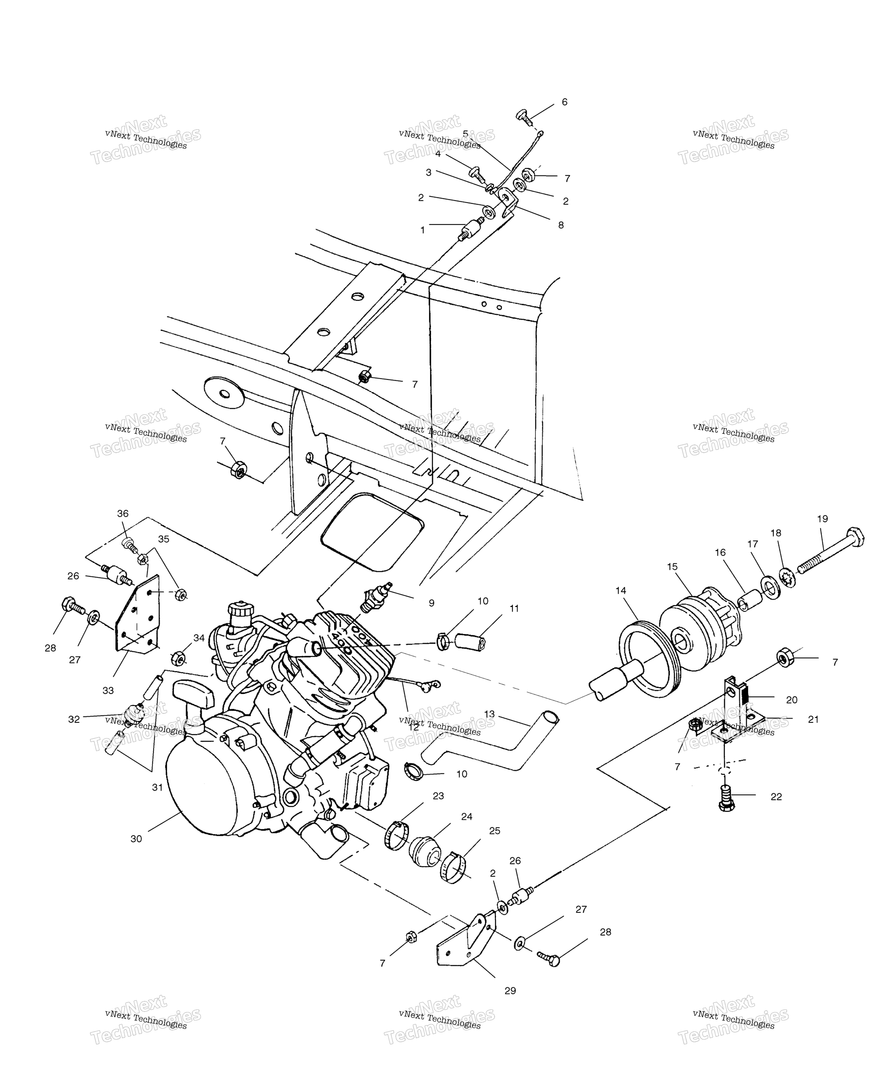 Двигатель Mounting