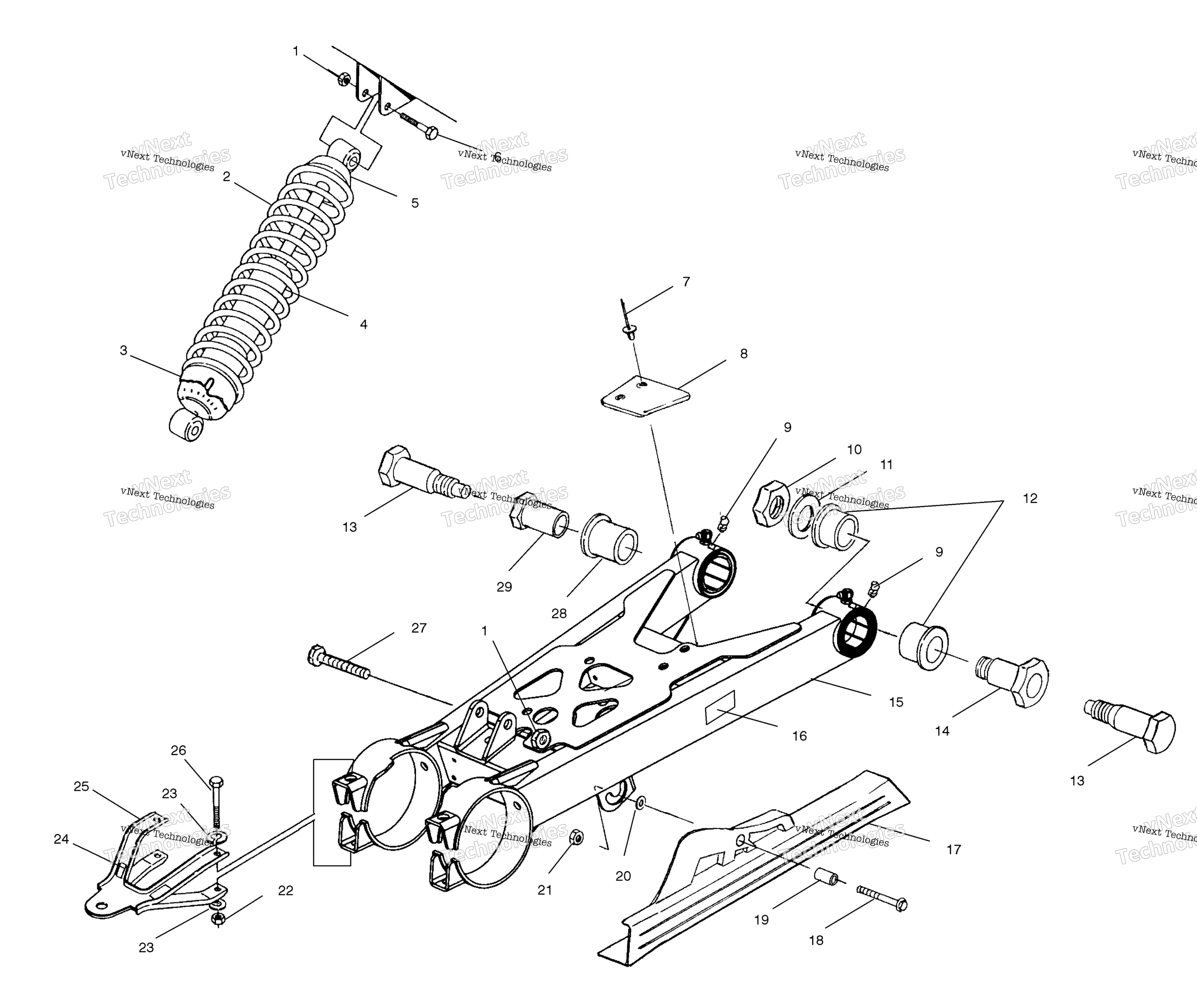 Swing Arm / Shock крепление