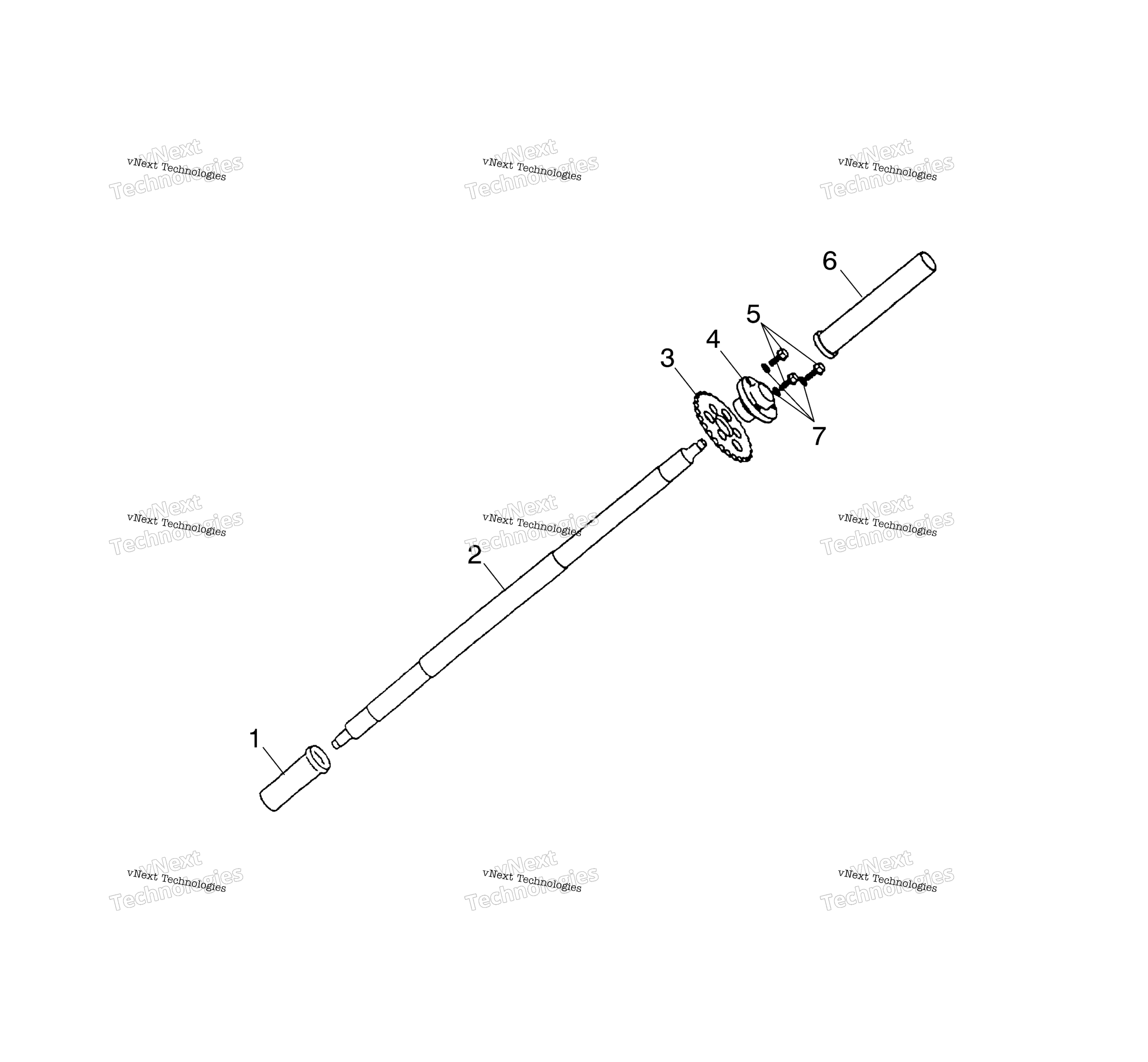 Задняя часть Wheel Axle