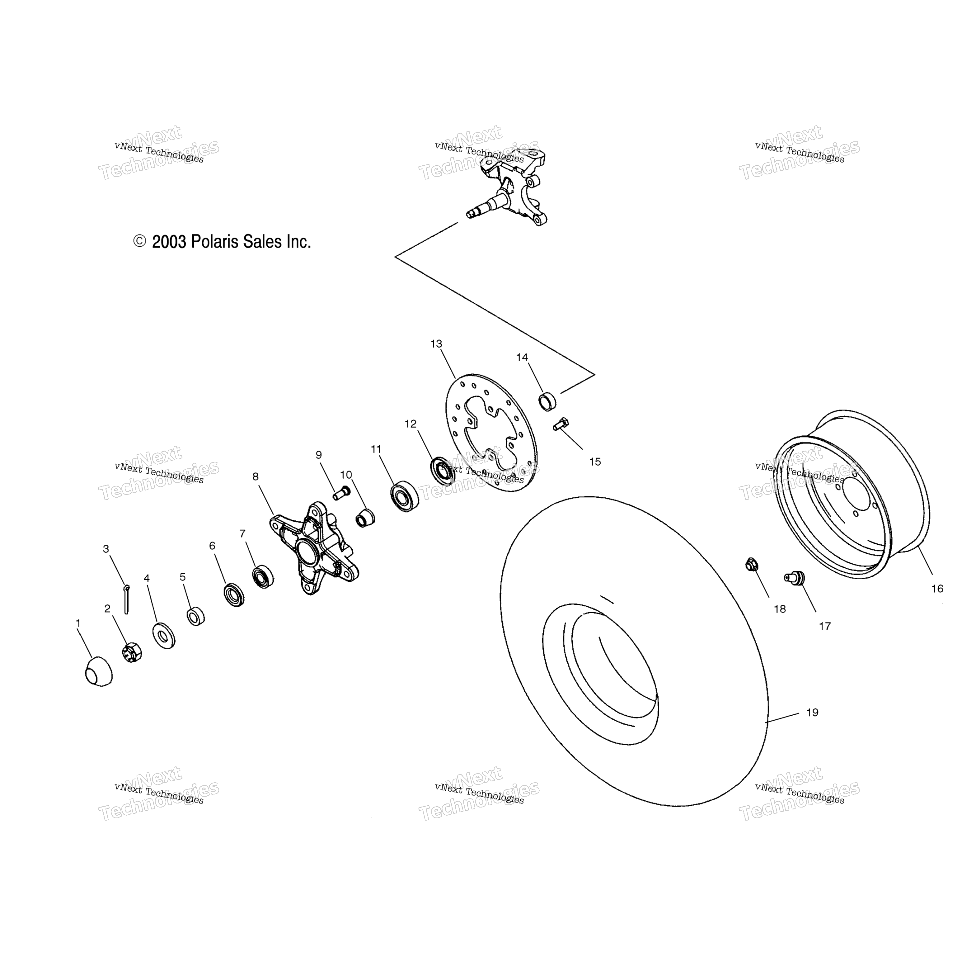 Передняя часть Hub & Front Wheel