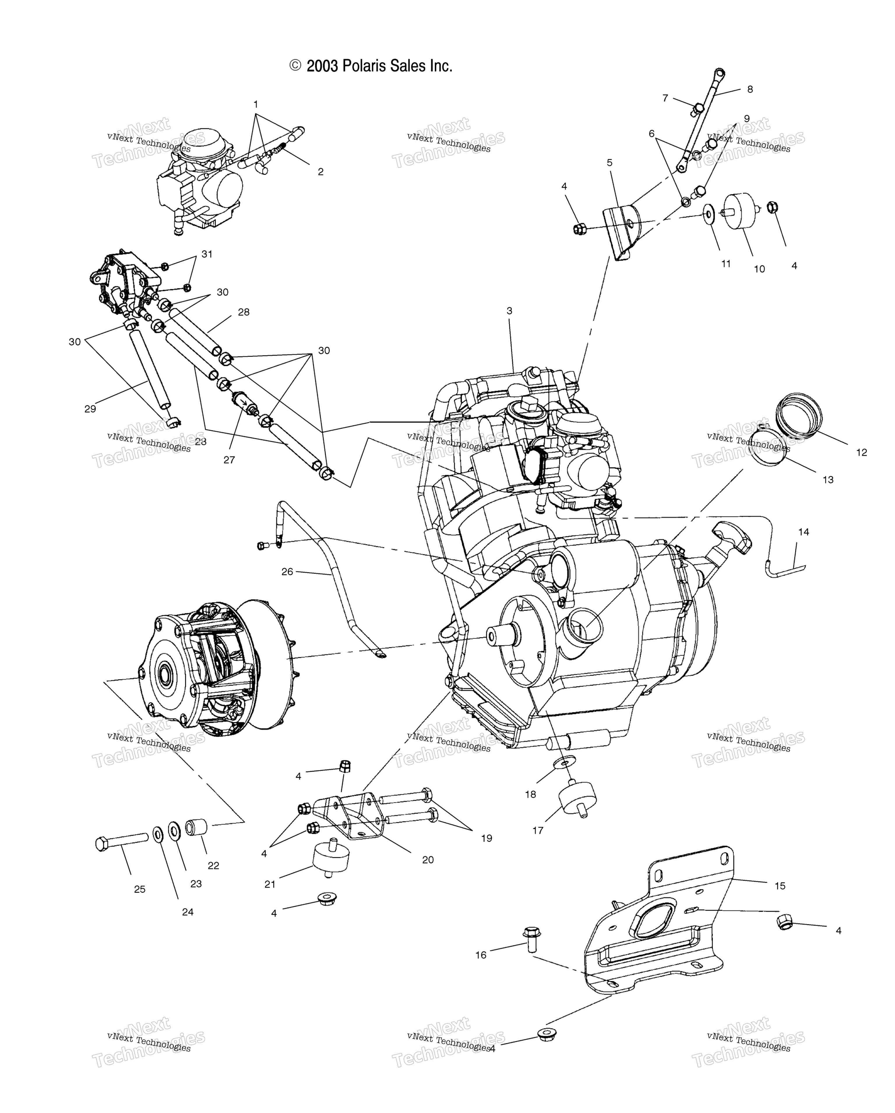 Двигатель Mounting