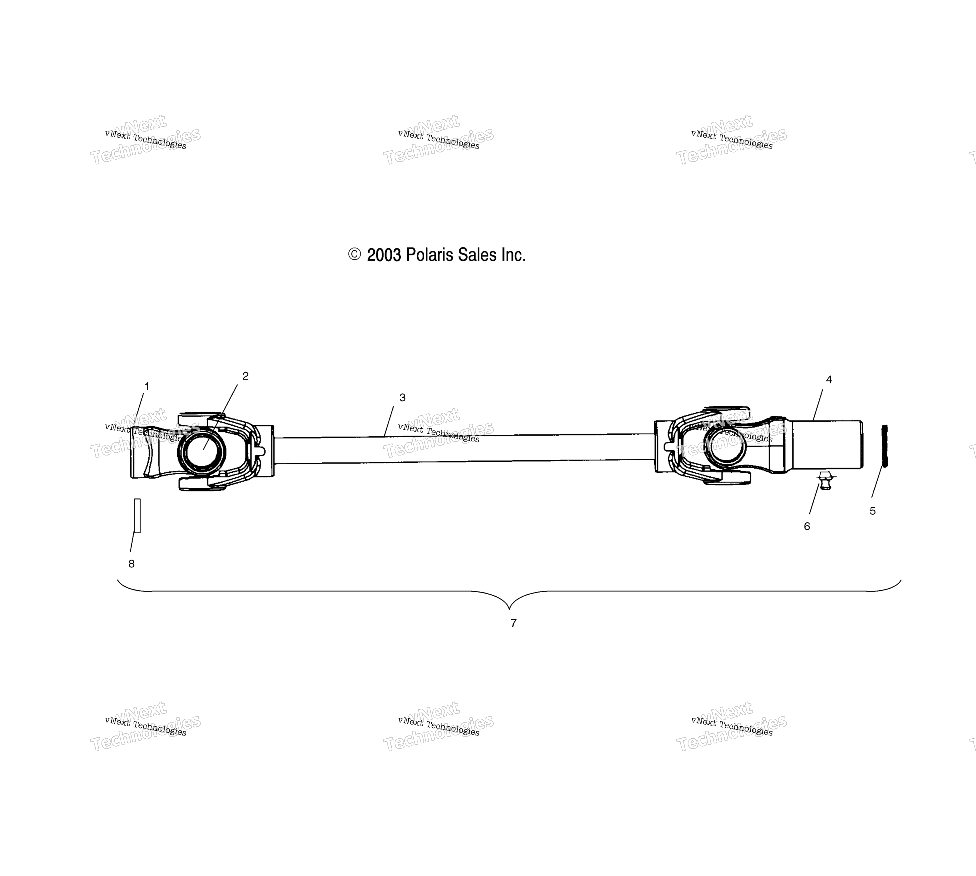 Передняя часть Prop Shaft