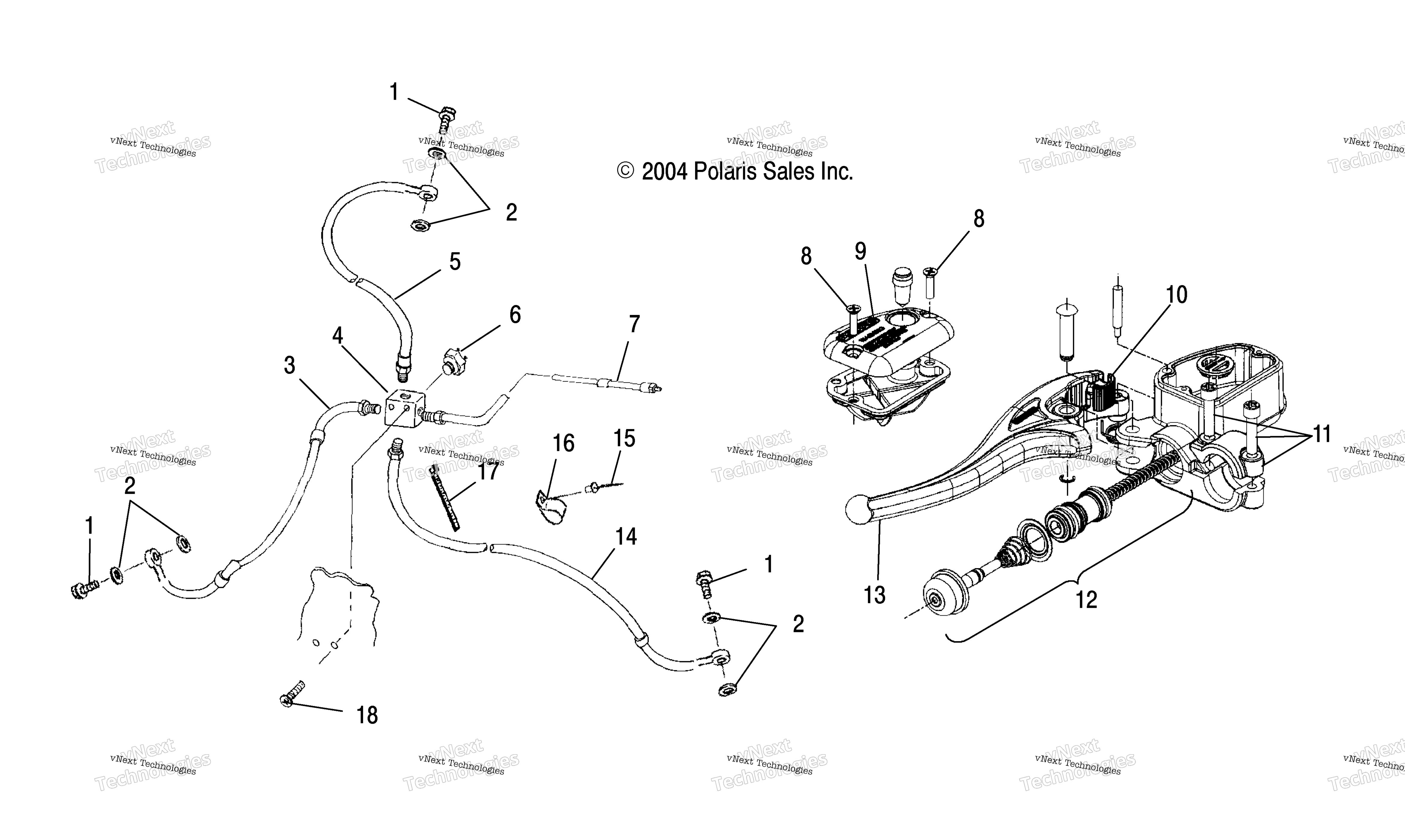 Органы управления Master Cylinder/Brake Line /Cb