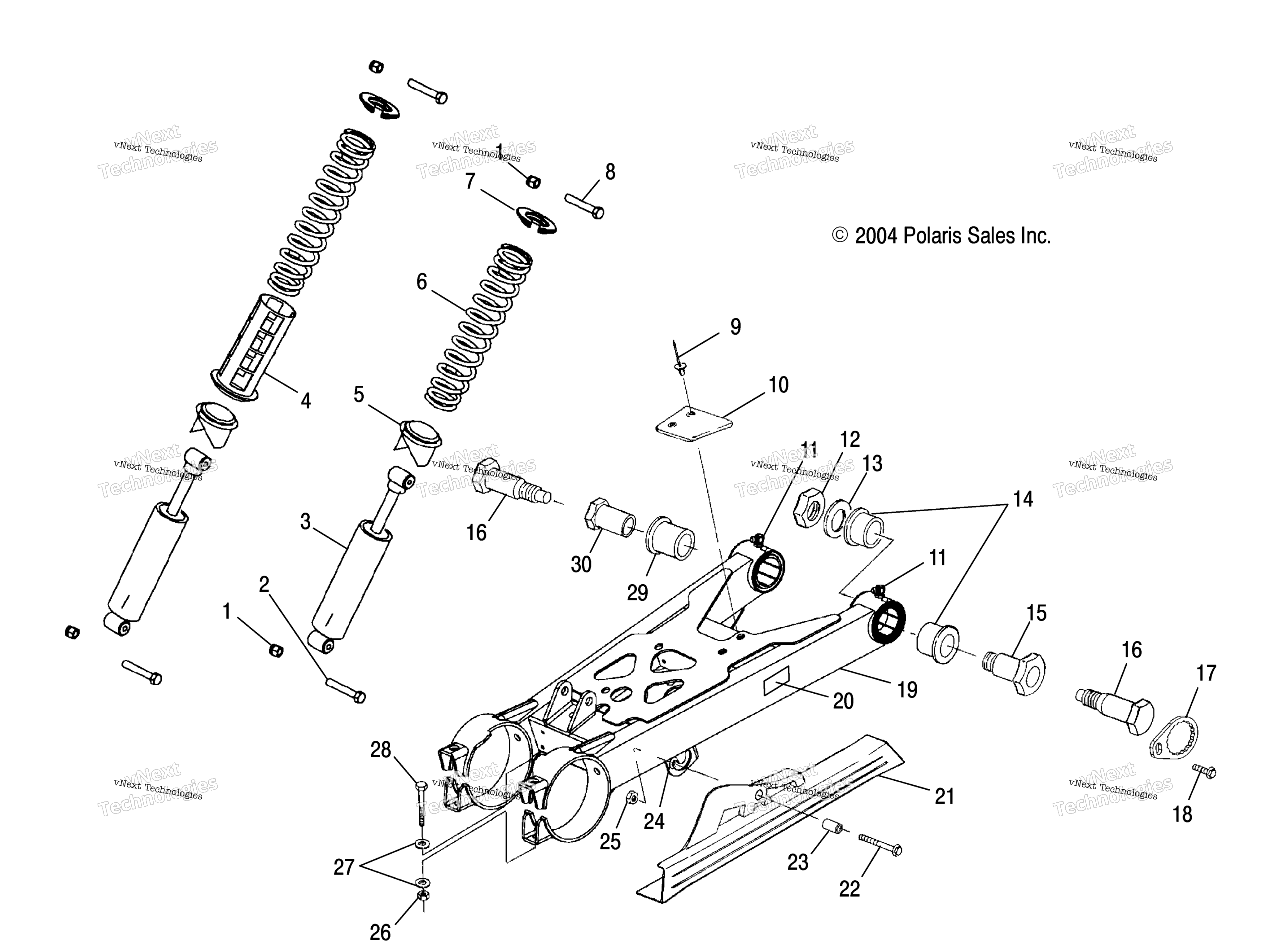 Swing Arm / Shock крепление / Fa